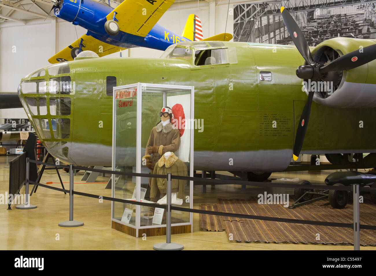 B-24 Flugzeug in ein Museum, Hill Aerospace Museum, Ogden, Utah, USA Stockfoto