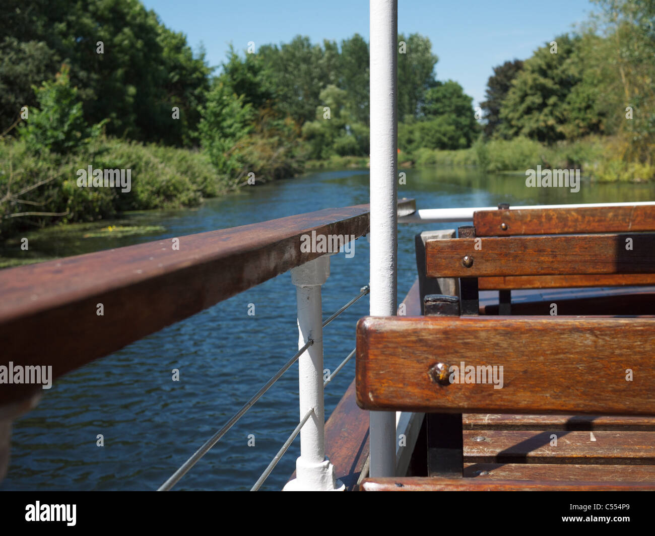 Boot am Exeter Kanal Stockfoto