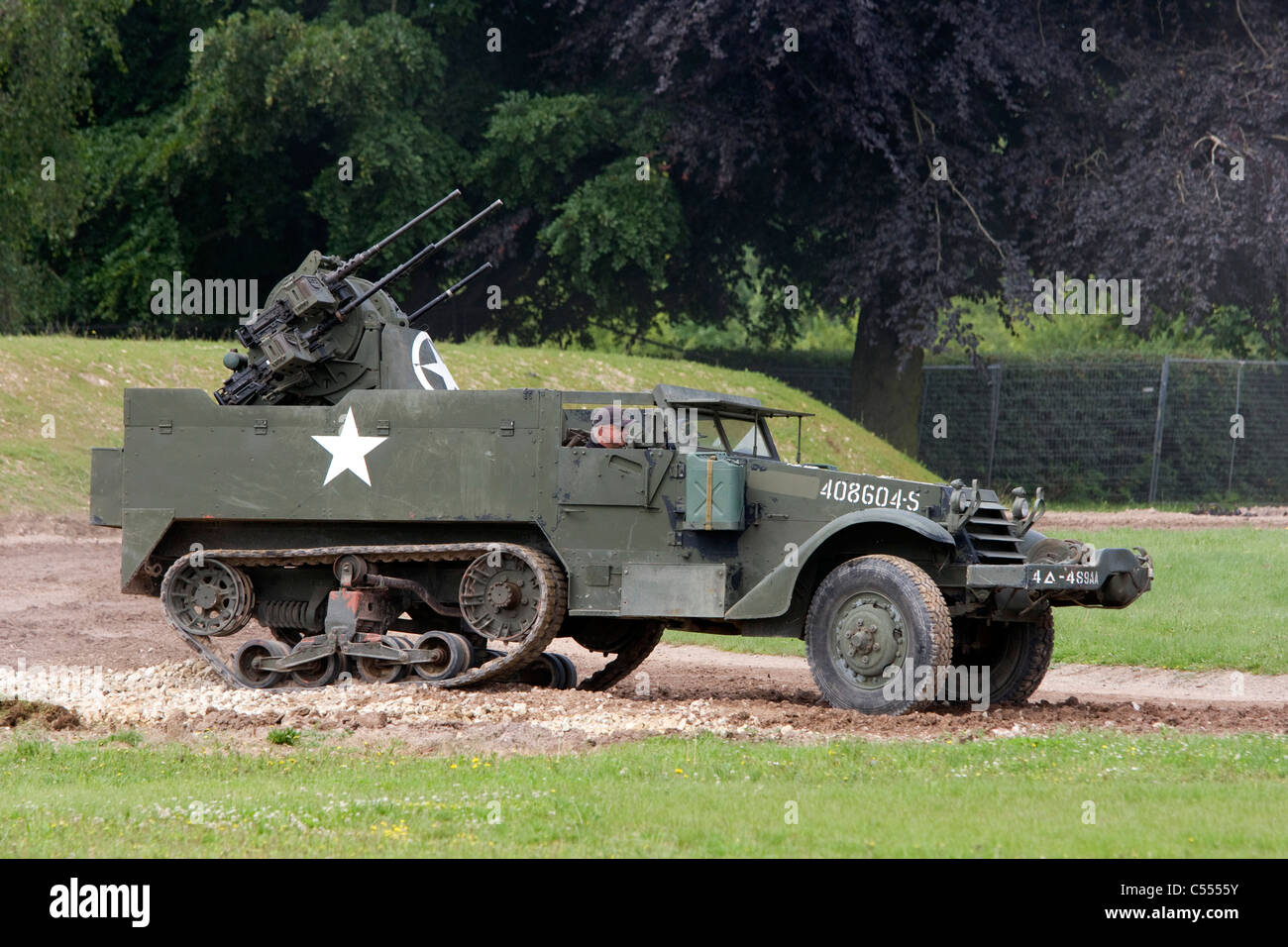 Tankfest 2011 Bovington Dorset UK M16 Multiple Gun Carriage Halbkettenfahrzeug Stockfoto