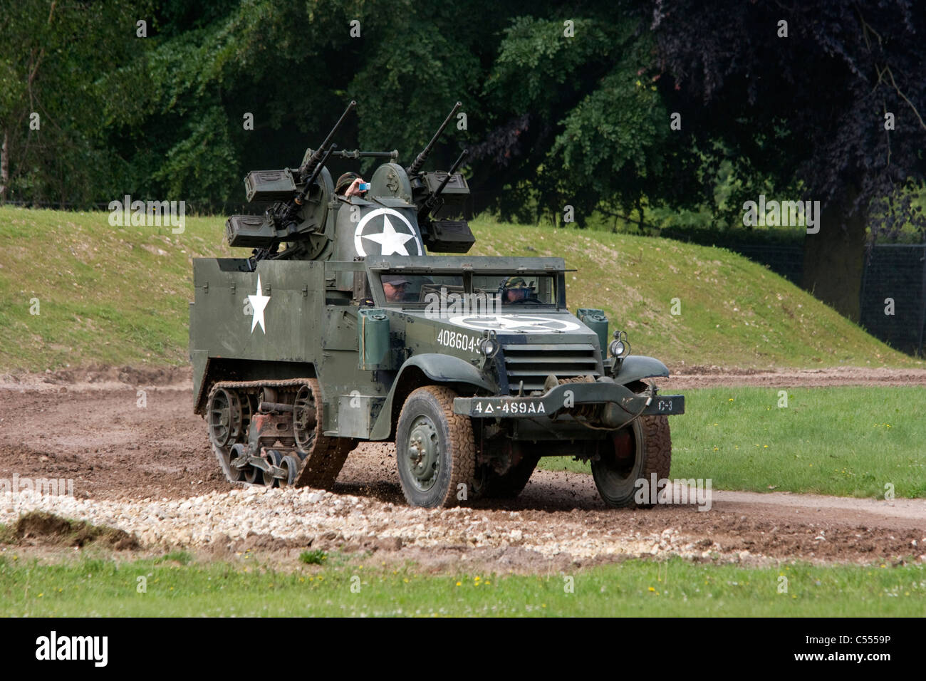 Tankfest 2011 Bovington Dorset UK M16 Multiple Gun Carriage Halbkettenfahrzeug Stockfoto