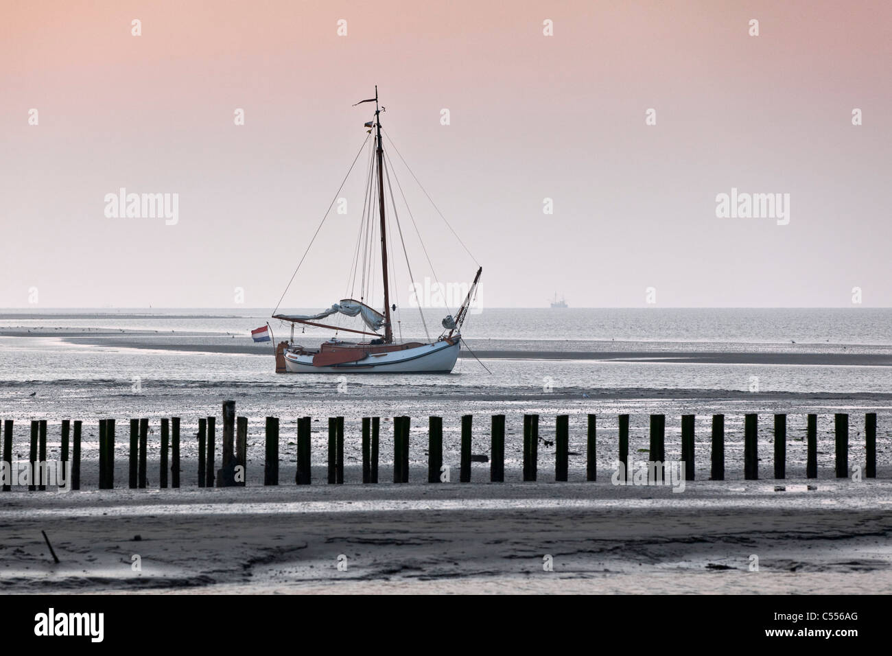 Die Niederlande, Nes, Ameland Insel, gehört zum Wadden Sea Islands