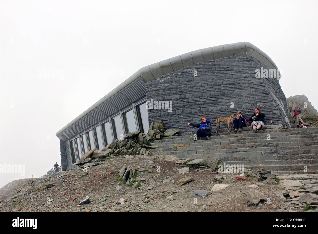 Besucherzentrum Hafod Eryri auf die Gipfel des Snowdon, Snowdonia National Park Wales UK Stockfoto