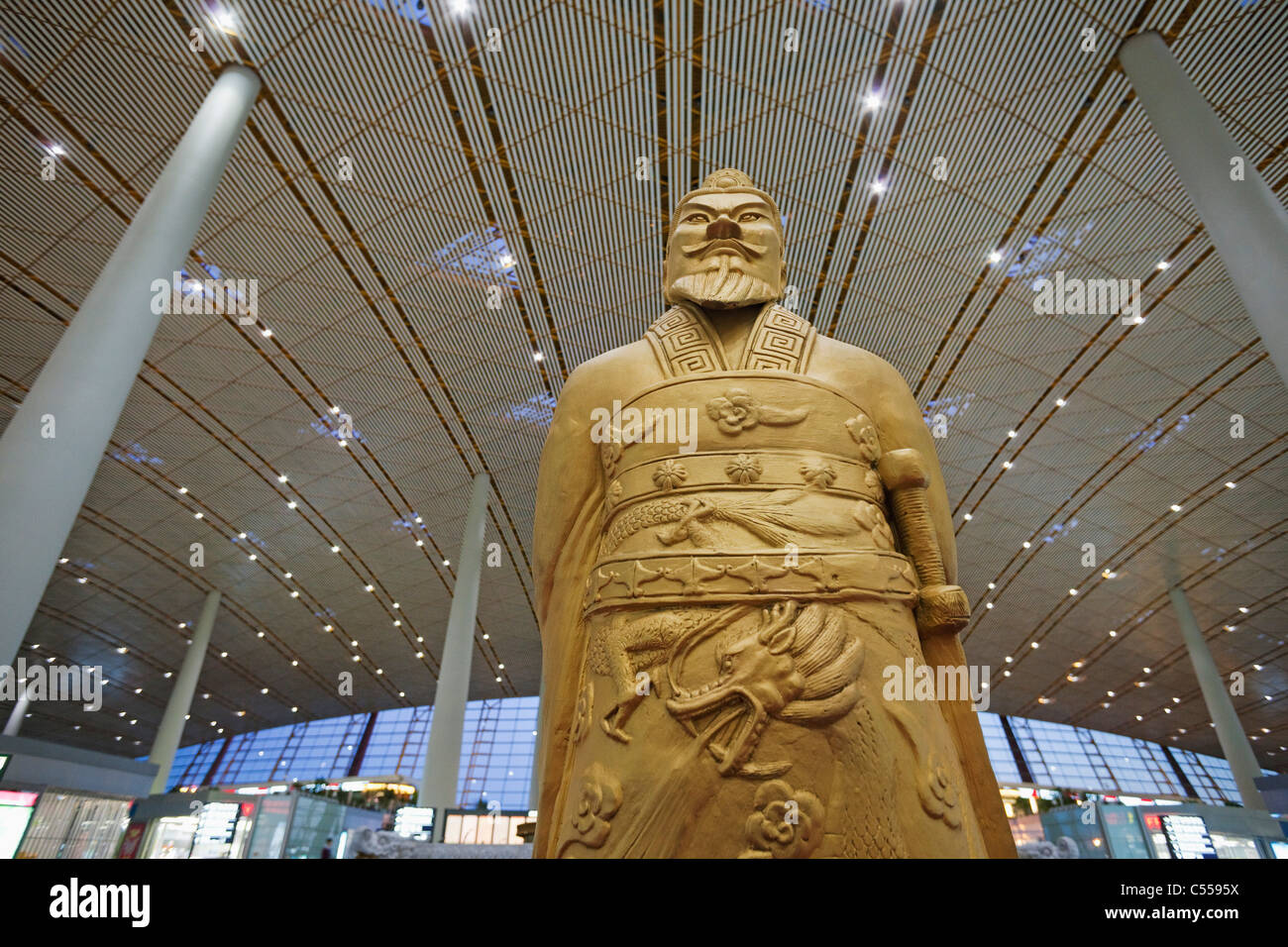 Innenräume von einem Flughafen Beijing Capital International Airport, Beijing, China Stockfoto