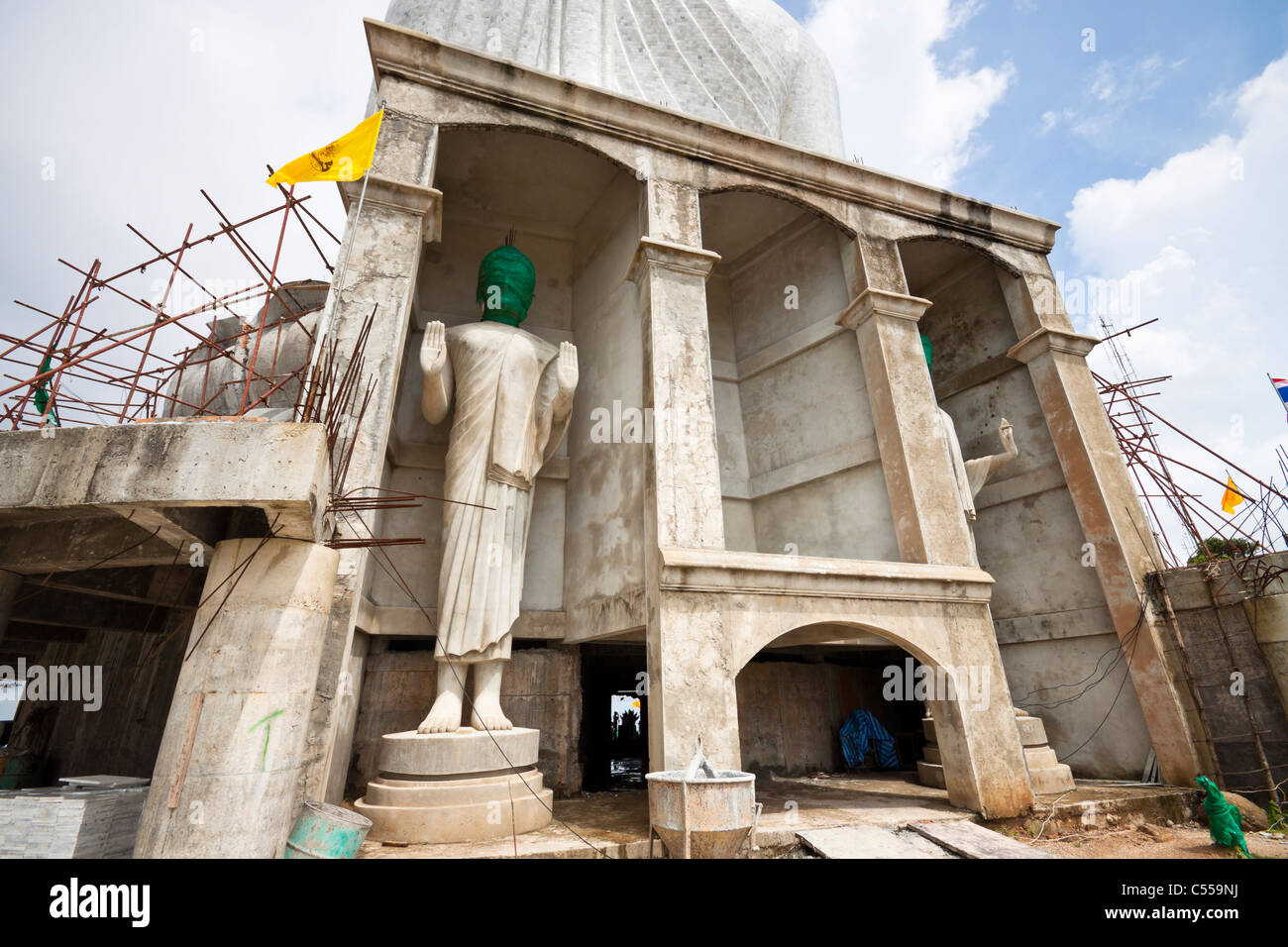 Detail des Aufbaus. Der Big Buddha in Phuket, Thailand. Stockfoto