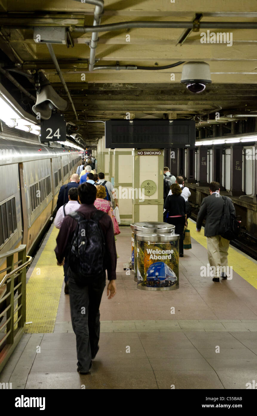 New York Grand Central Station U-Bahn Zugpassagiere Stockfoto