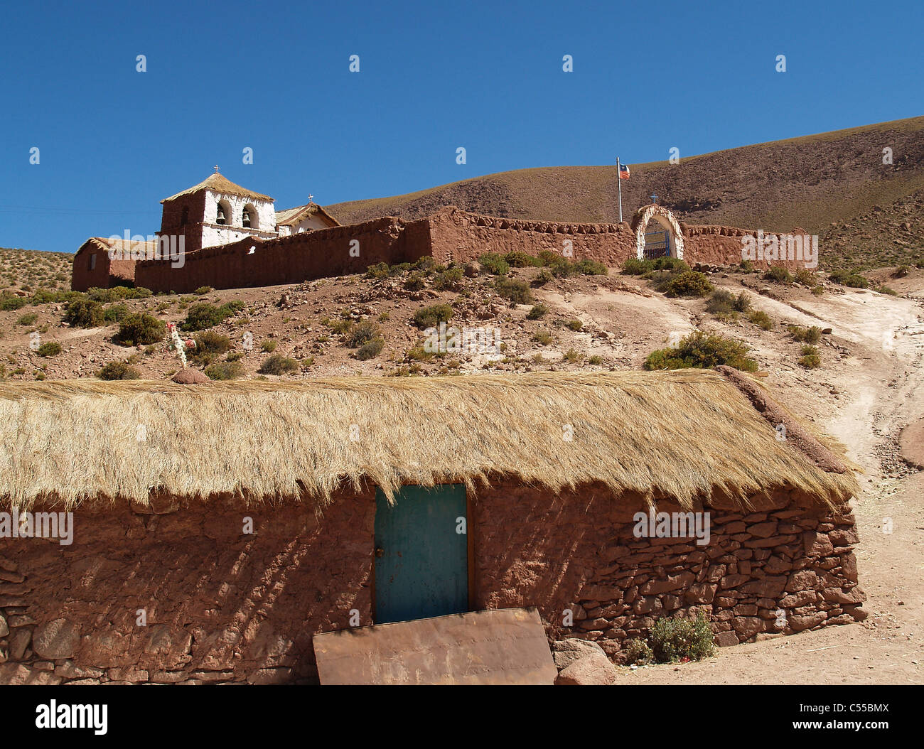 Iglesia San Carlos in Machuca, Chile Stockfoto