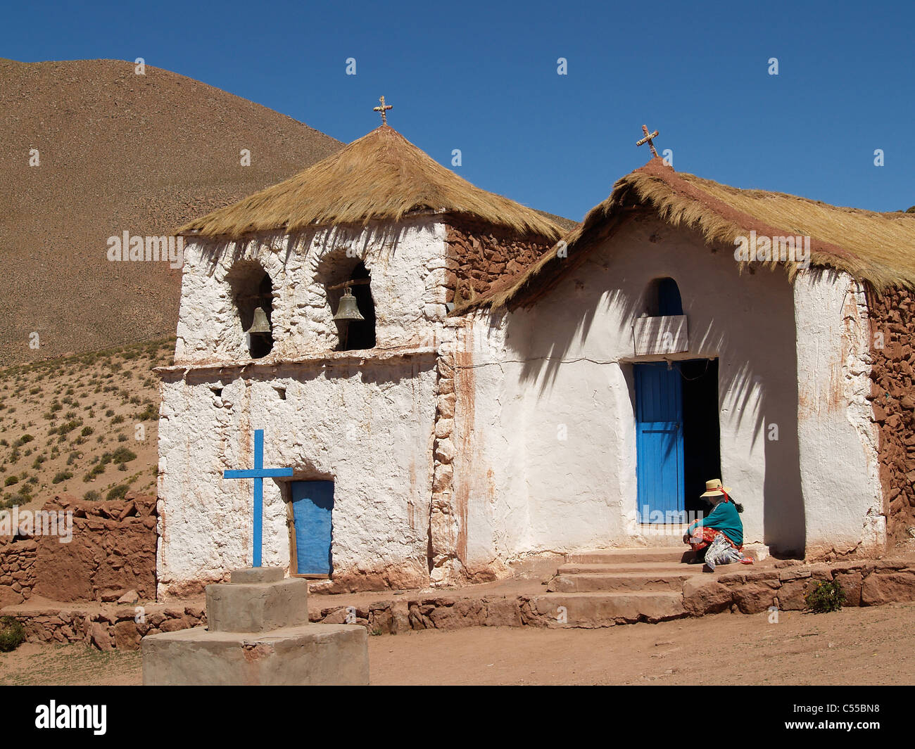 Iglesia San Carlos in Machuca, Chile Stockfoto