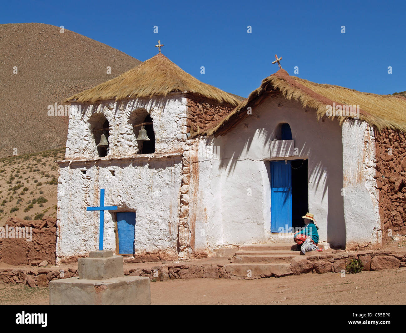 Iglesia San Carlos im Dorf von Machuca, Chile Stockfoto