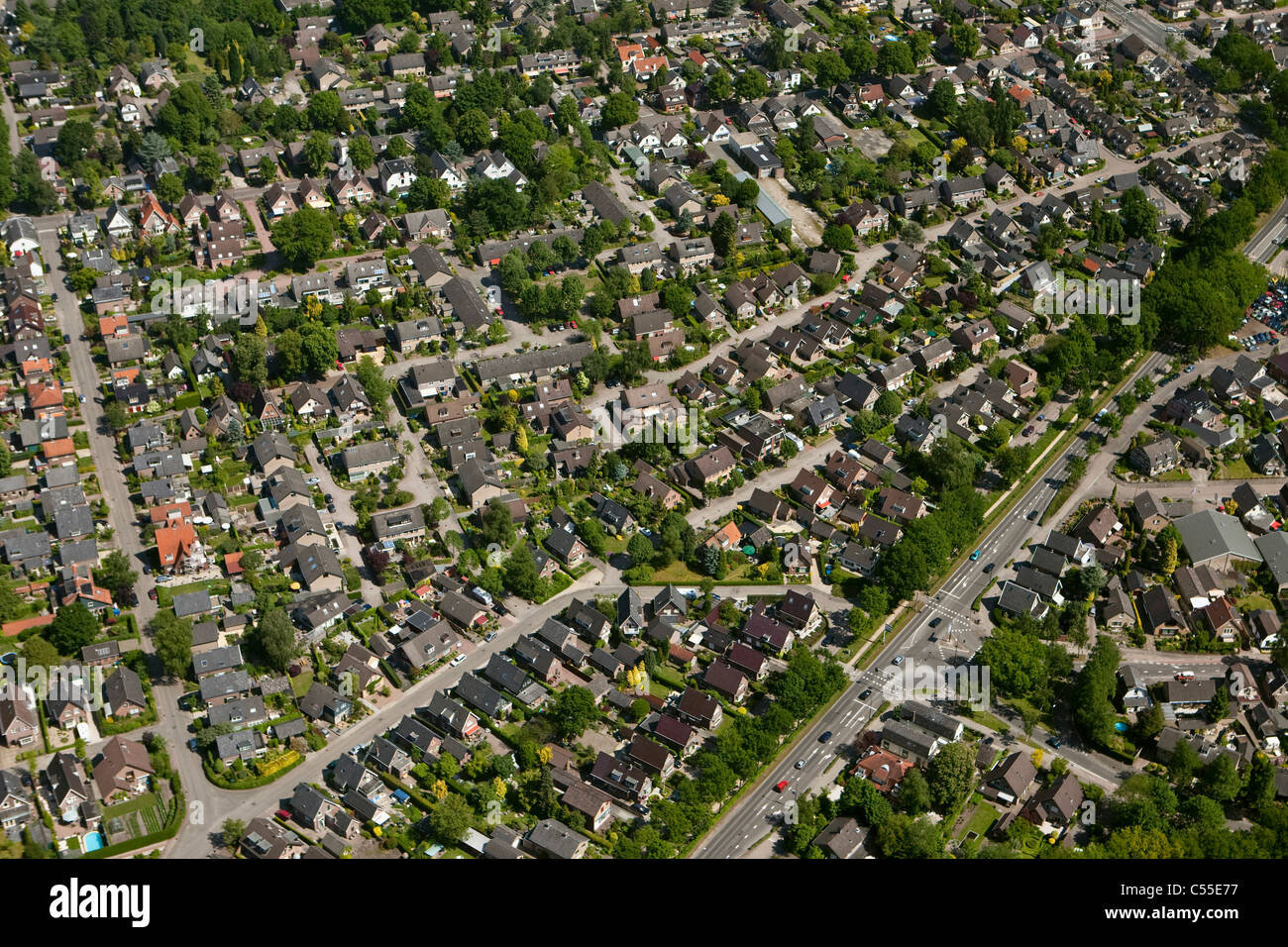 Die Niederlande, Apeldoorn, Wohngebiet, Antenne. Stockfoto