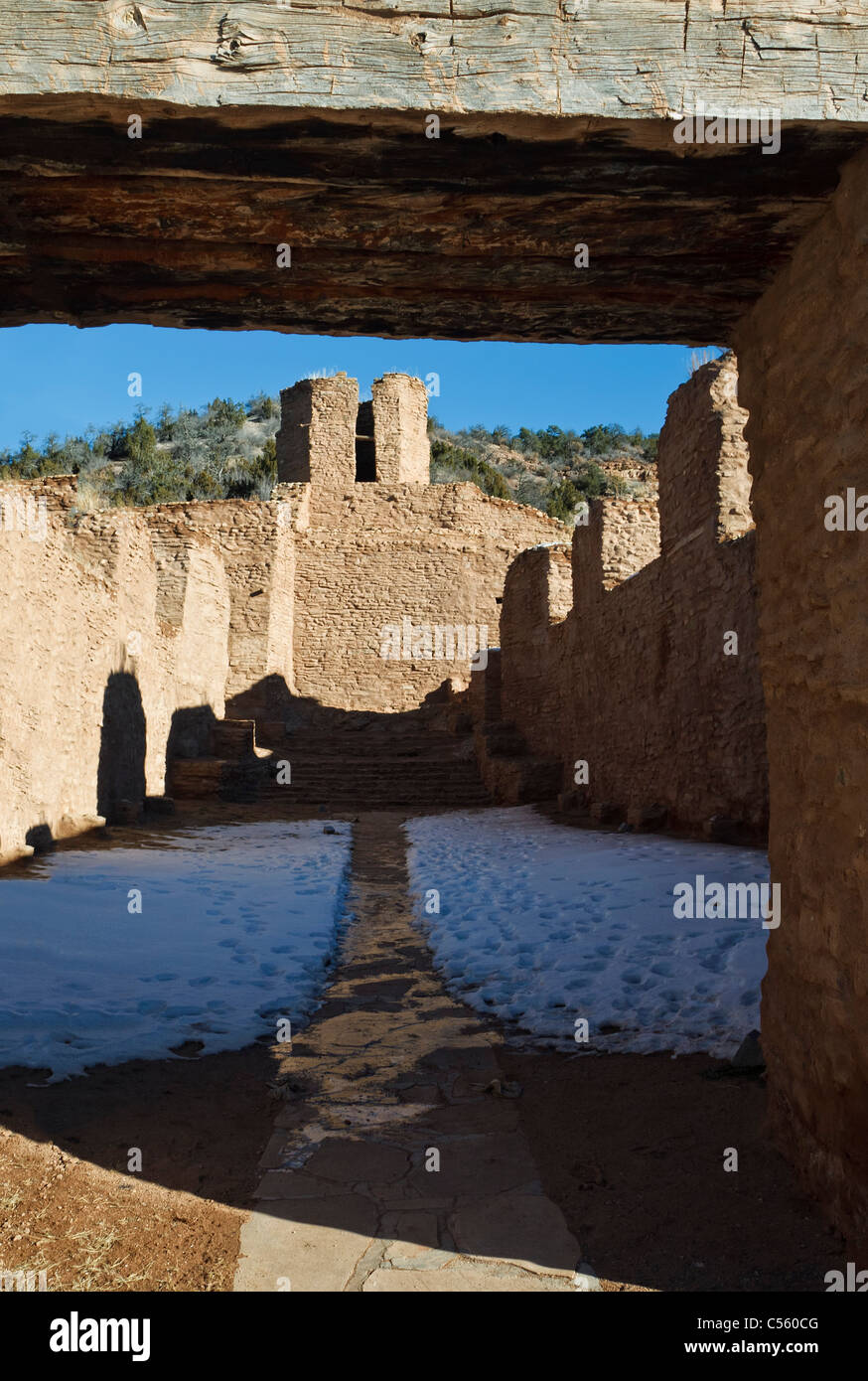 USA, New Mexico, Jemez Springs, Jemez State Monument Stockfoto