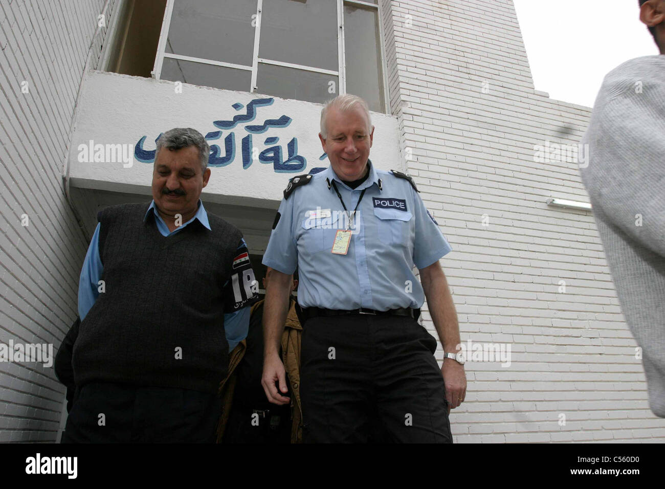 Assistant Chief Constable Douglas Brand bei Besuch in Bagdad der Police Academy, Irak, Nahost Stockfoto