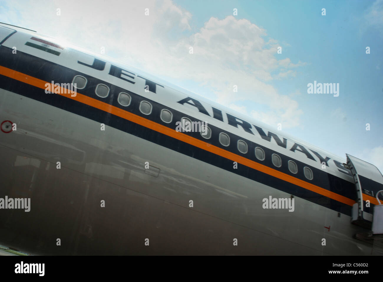 Lackierung Rumpf Jetairways Flugzeug Flugzeuge Luftfahrt Stockfoto