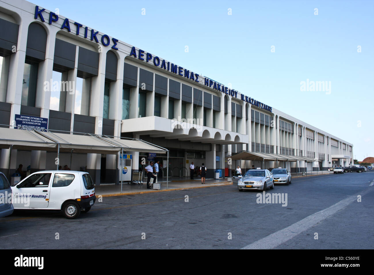 Heraklion Flughafen außen Kreta Griechenland Stockfoto