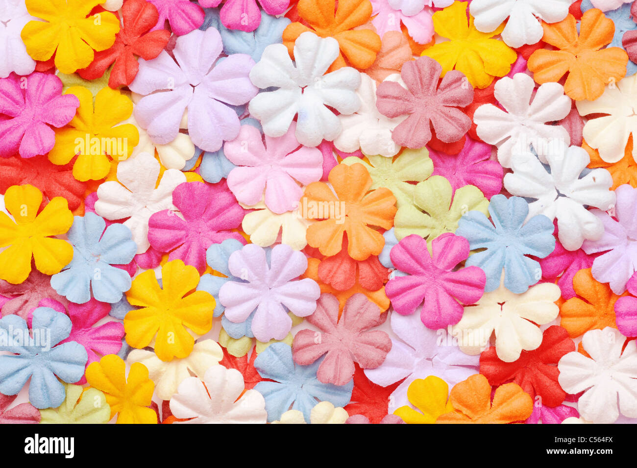 Nahaufnahme von bunten Papierblume, Textur-Hintergrund Stockfoto