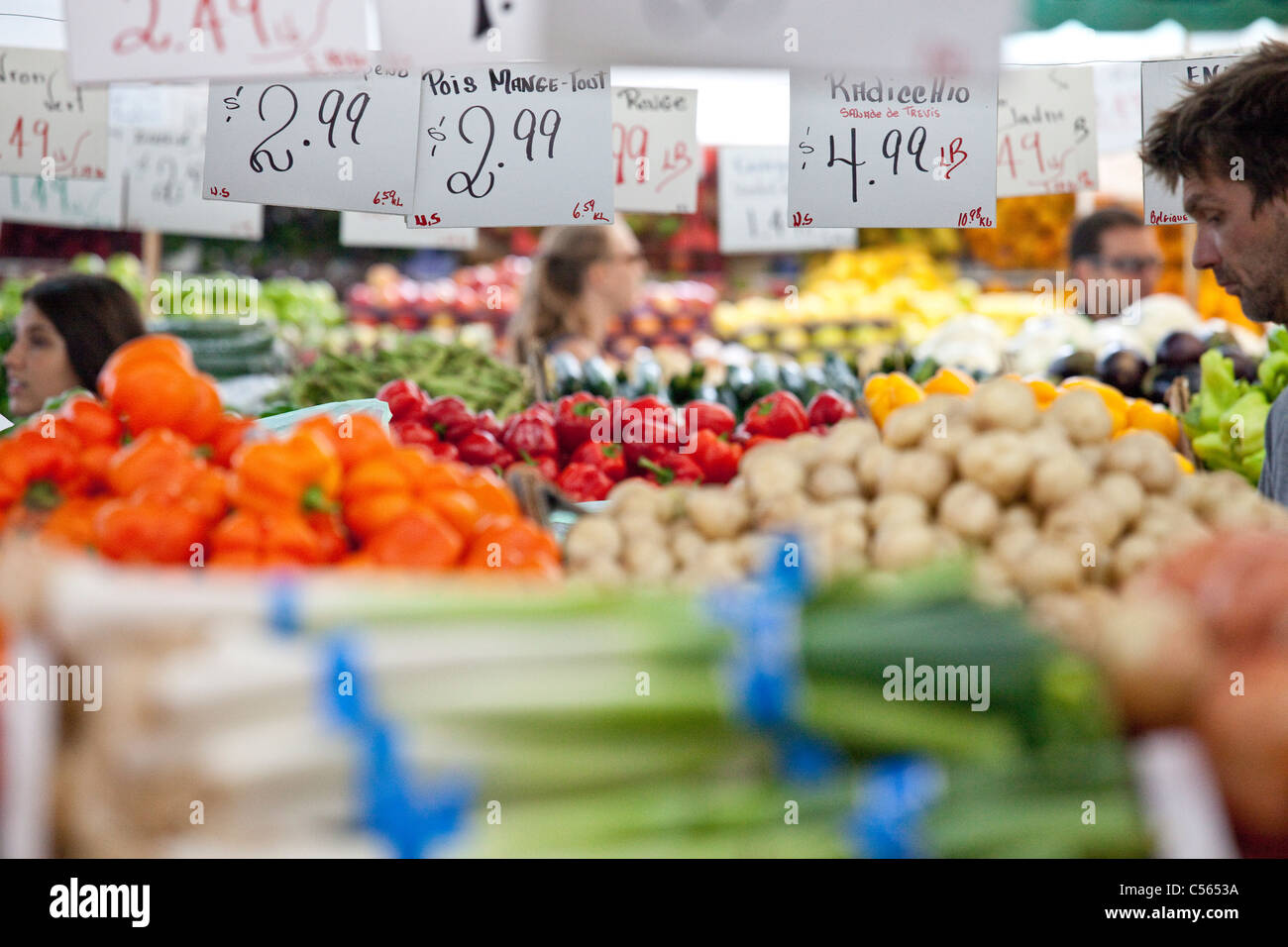 Jean Talon Market (März Jean-Talon) in Montreal Kanada Stockfoto