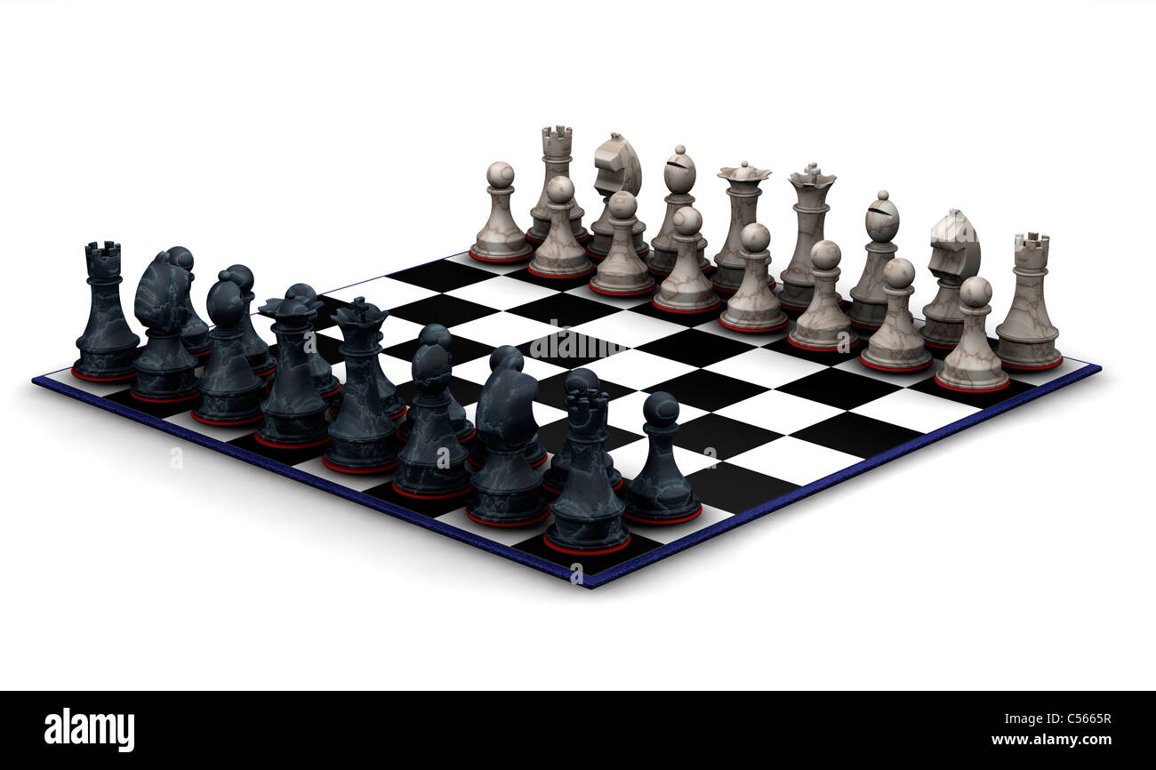3D Render ein Schachspiel Stockfoto