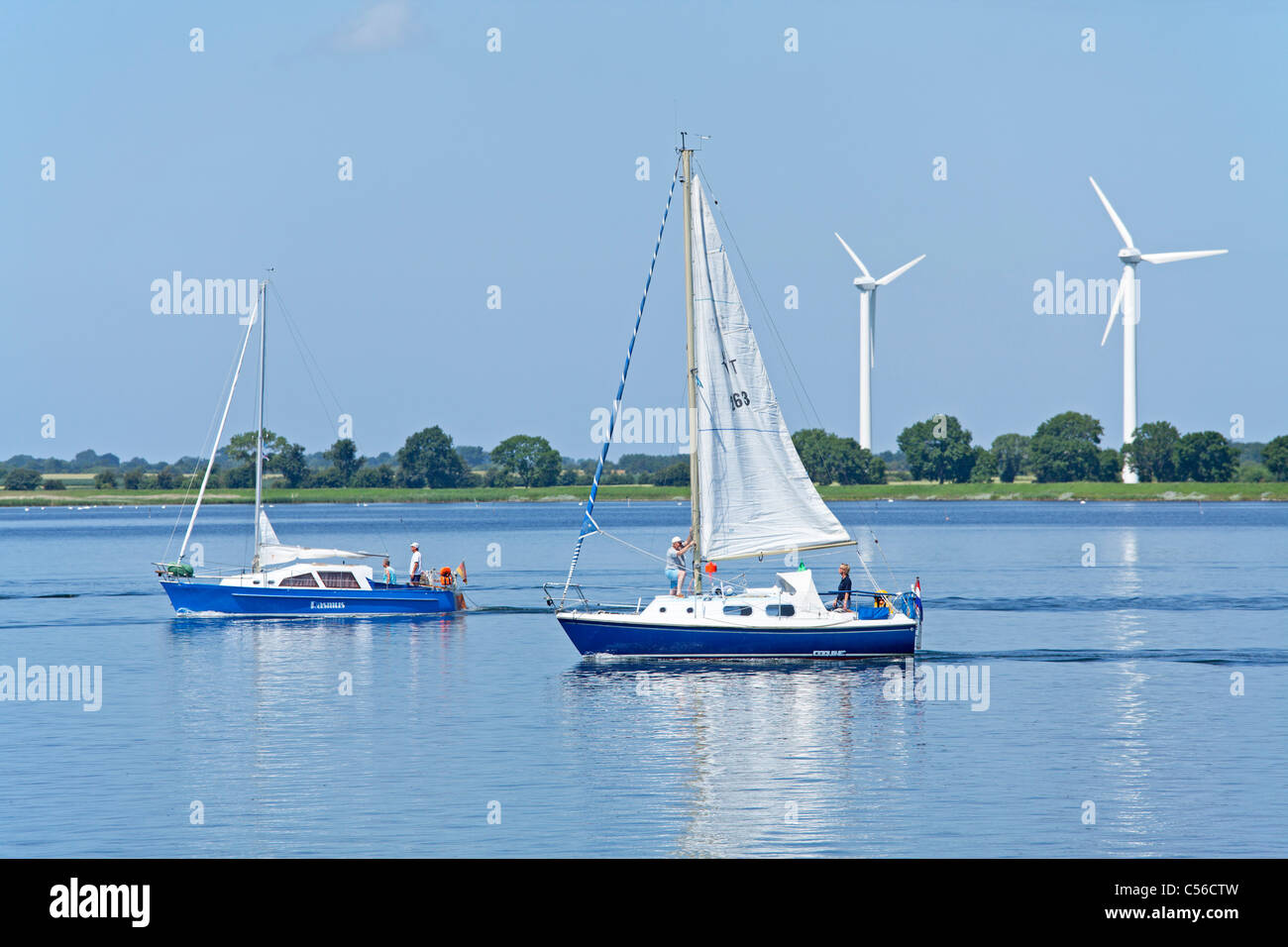 Segelboote, Burger Binnensee, Insel Fehmarn, Schleswig-Holstein, Deutschland Stockfoto