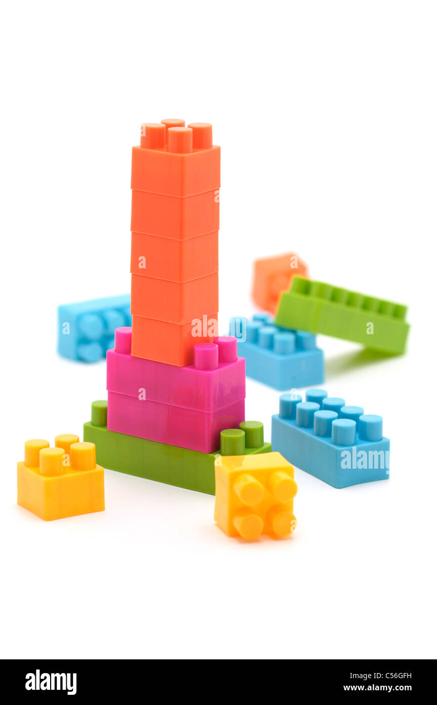 Bausteine, Kunststoff Stockfoto