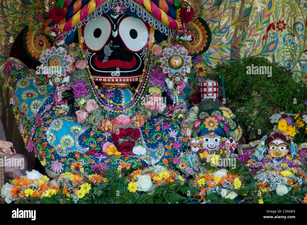 Indian Festival Montreal Kanada, Mann, der betet Stockfoto