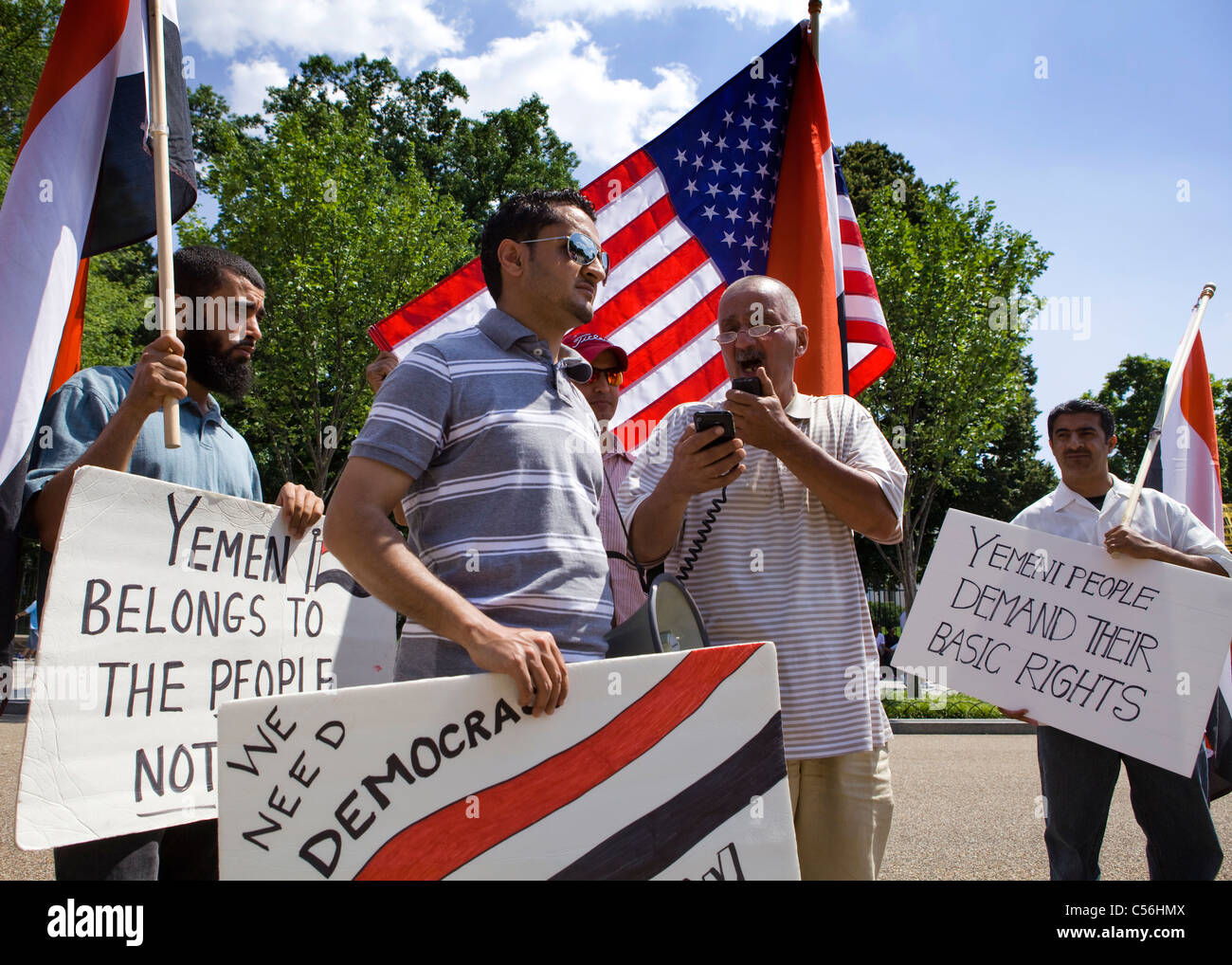 Yemeni-Americans Protest gegen die Politik der USA-Washington, DC, USA Stockfoto