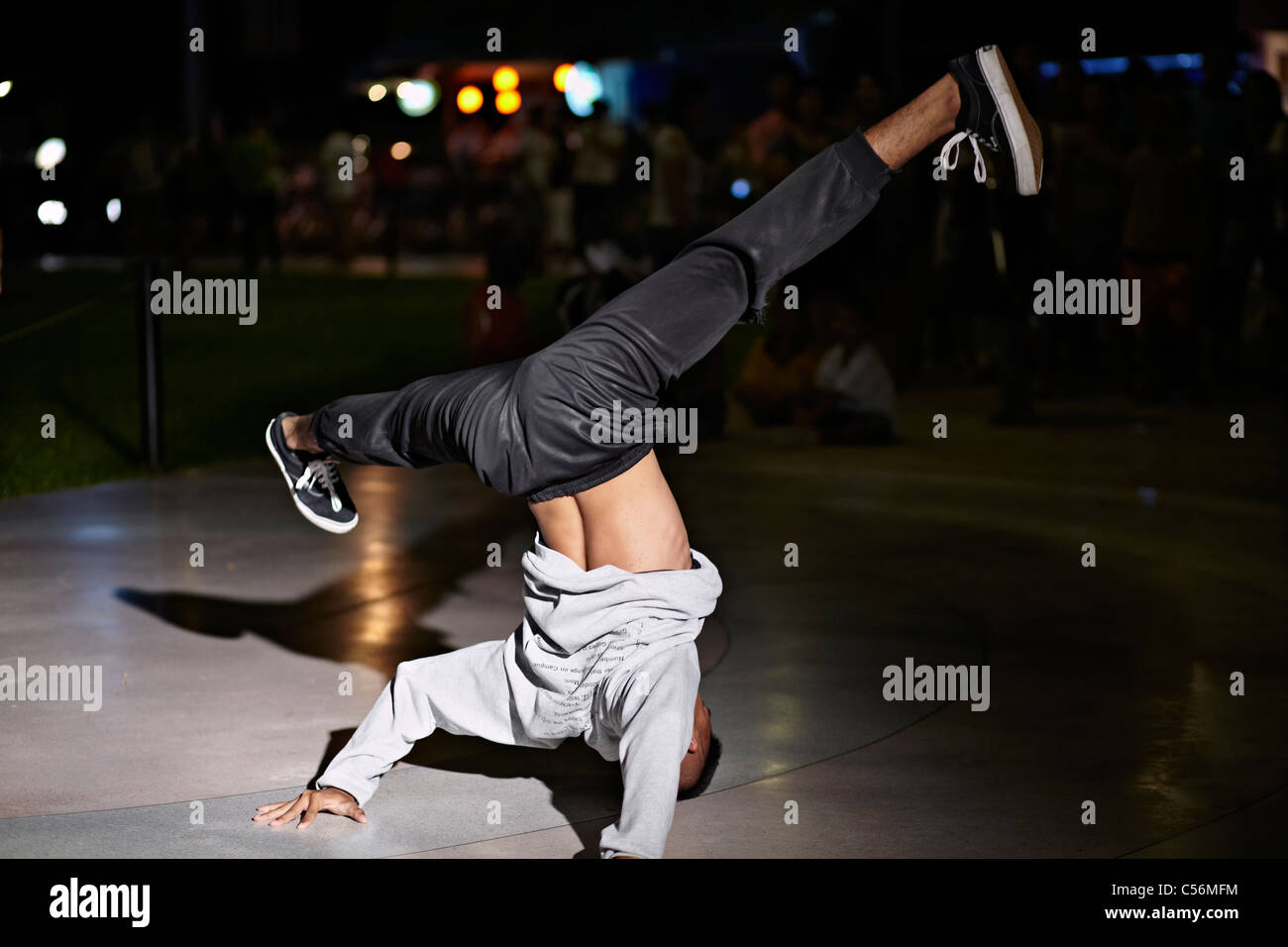 Breakdance. B-Boy Break Dancing. Stockfoto