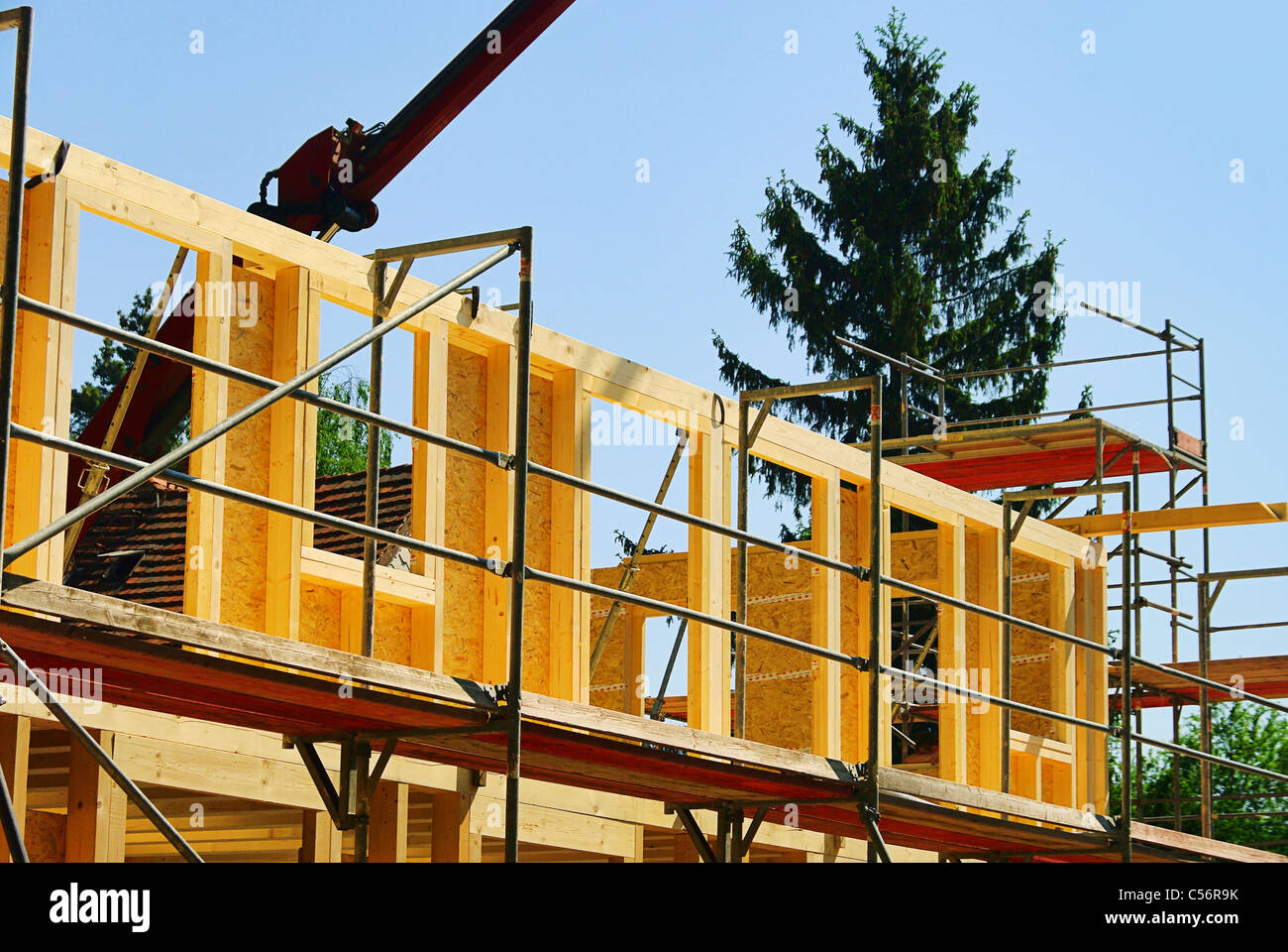 Holzbau - Holzbau 03 Stockfoto
