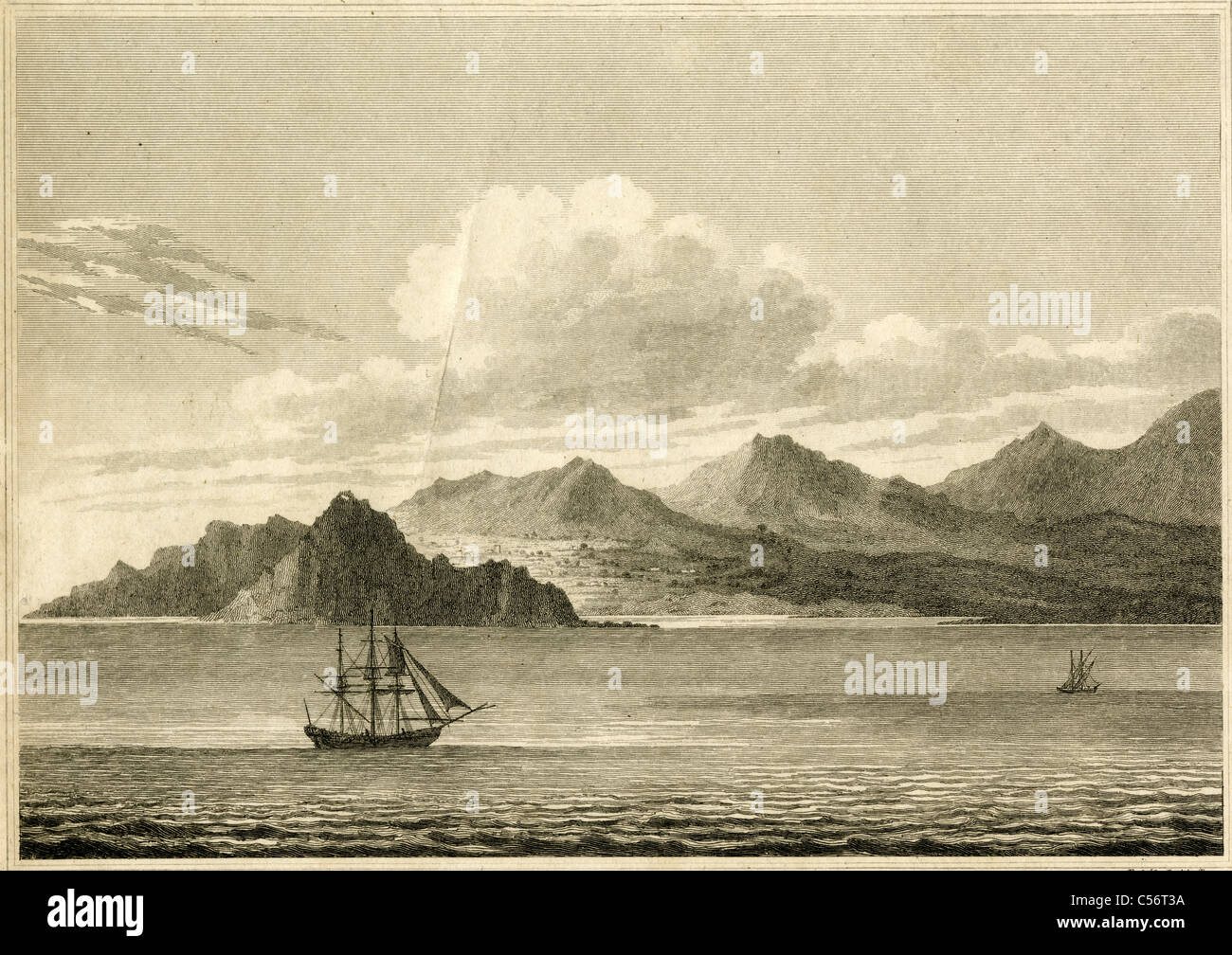 1812 Gravur, 'Triopian Vorgebirge und Ruinen von Knidos. Stockfoto