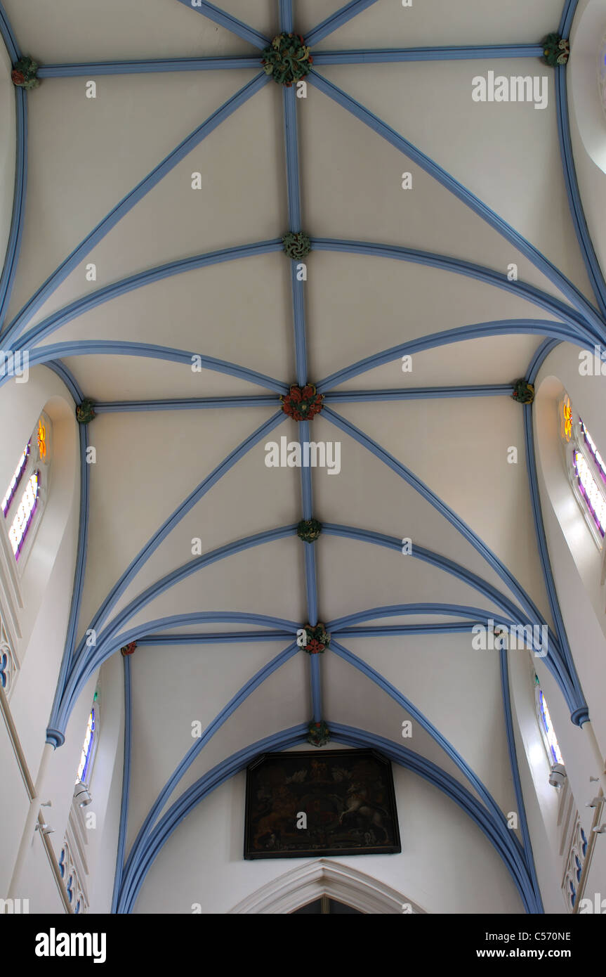 Die Decke der St.-Andreas Kirche, Ombersley, Worcestershire, England, UK Stockfoto
