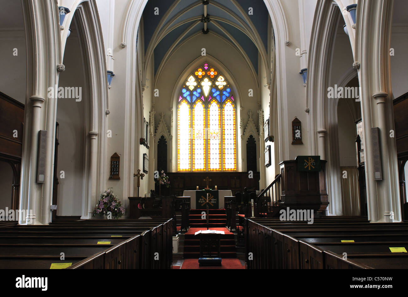 St.-Andreas Kirche, Ombersley, Worcestershire, England, Vereinigtes Königreich Stockfoto