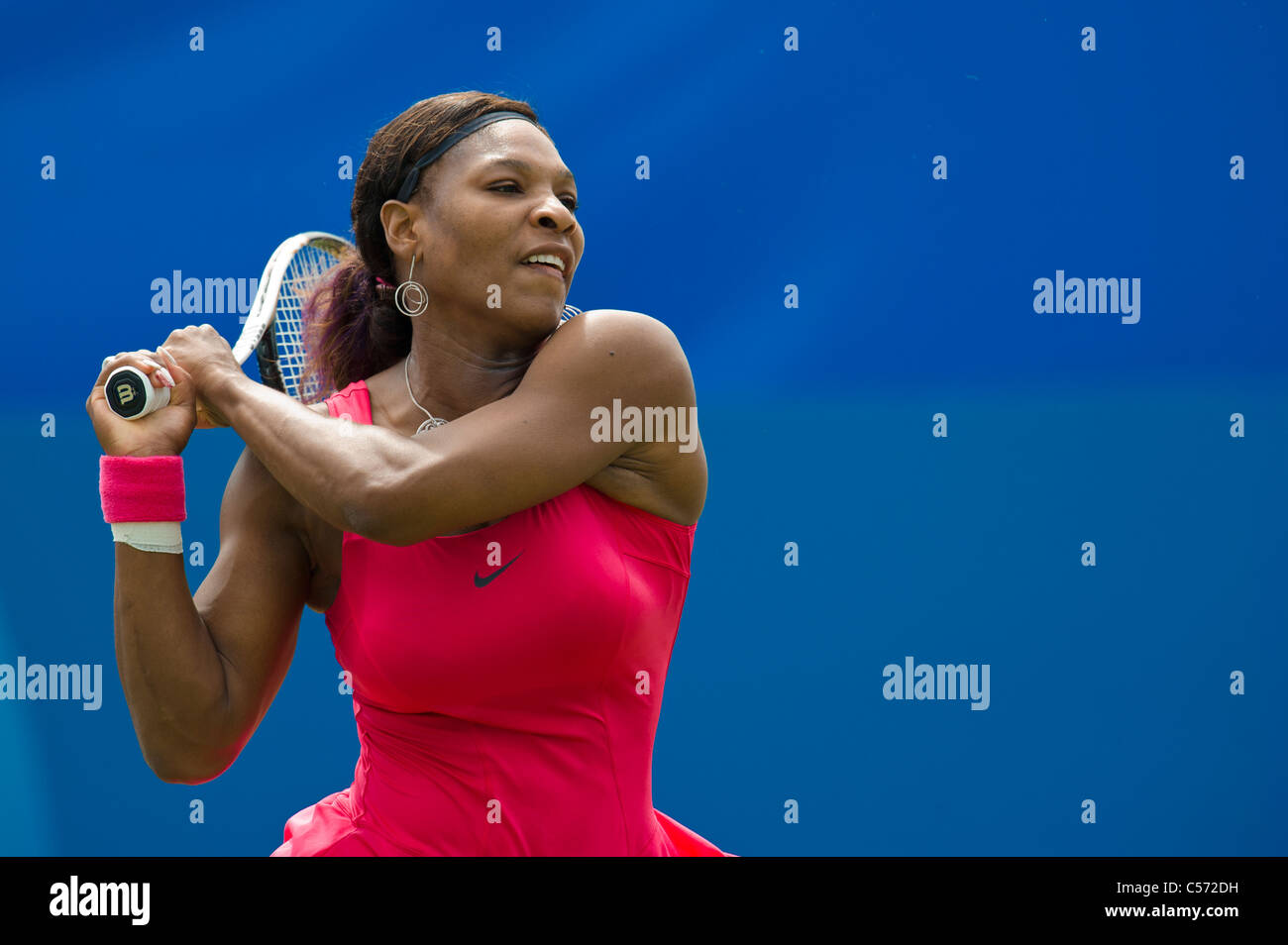 Aegon International Tennis Turnier, Eastbourne 2011, East Sussex. Serena Williams aus den USA. Stockfoto