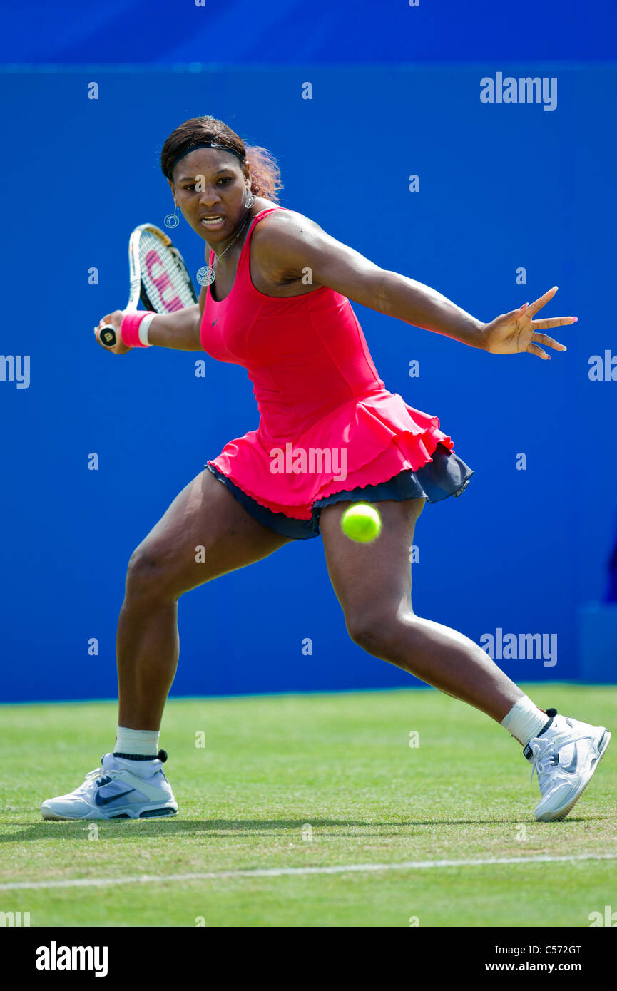 Aegon International Tennis Turnier, Eastbourne 2011, East Sussex. Serena Williams aus den USA. Stockfoto