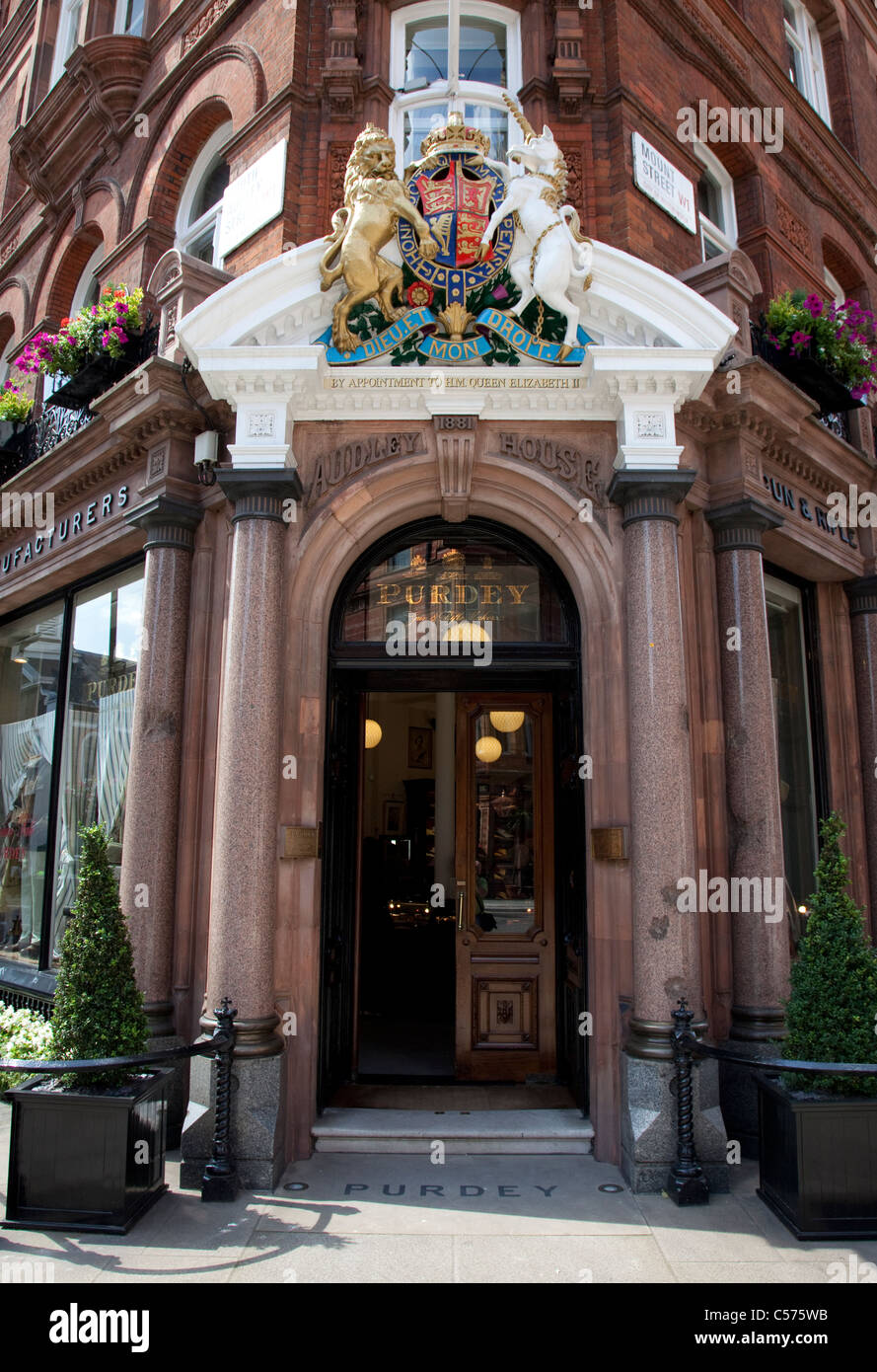 James Purdey & Söhne, Büchsenmacher, Mayfair, London Stockfoto