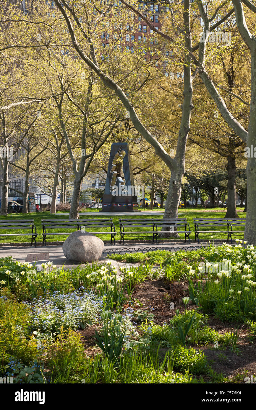 Battery Park, inc. New York Korean War Veterans Memorial, NYC Stockfoto