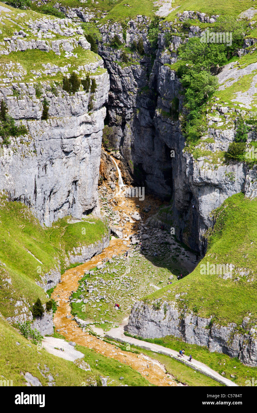 Gordale Narbe Malhamdale Yorkshire Dales England Stockfoto