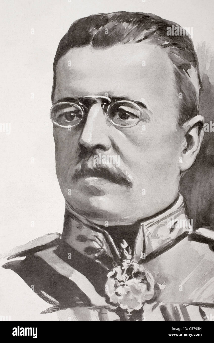 Nicholas Vladimirovitch Russky, 1855 in Kiew geboren. Russischer General im ersten Weltkrieg, im Befehl der nördlichen Heeresgruppe. Stockfoto