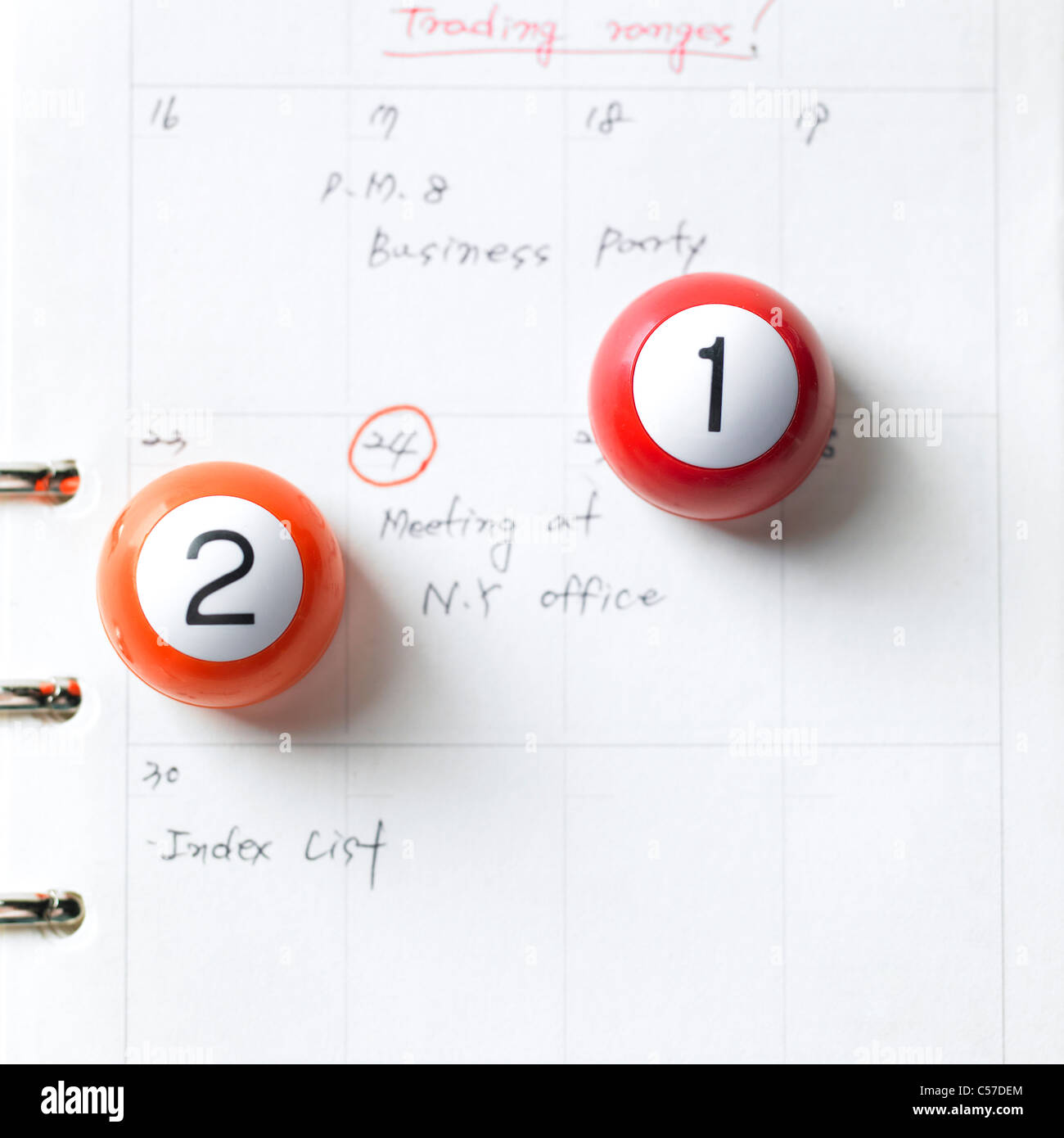 Geschäfts- und plan Stockfoto