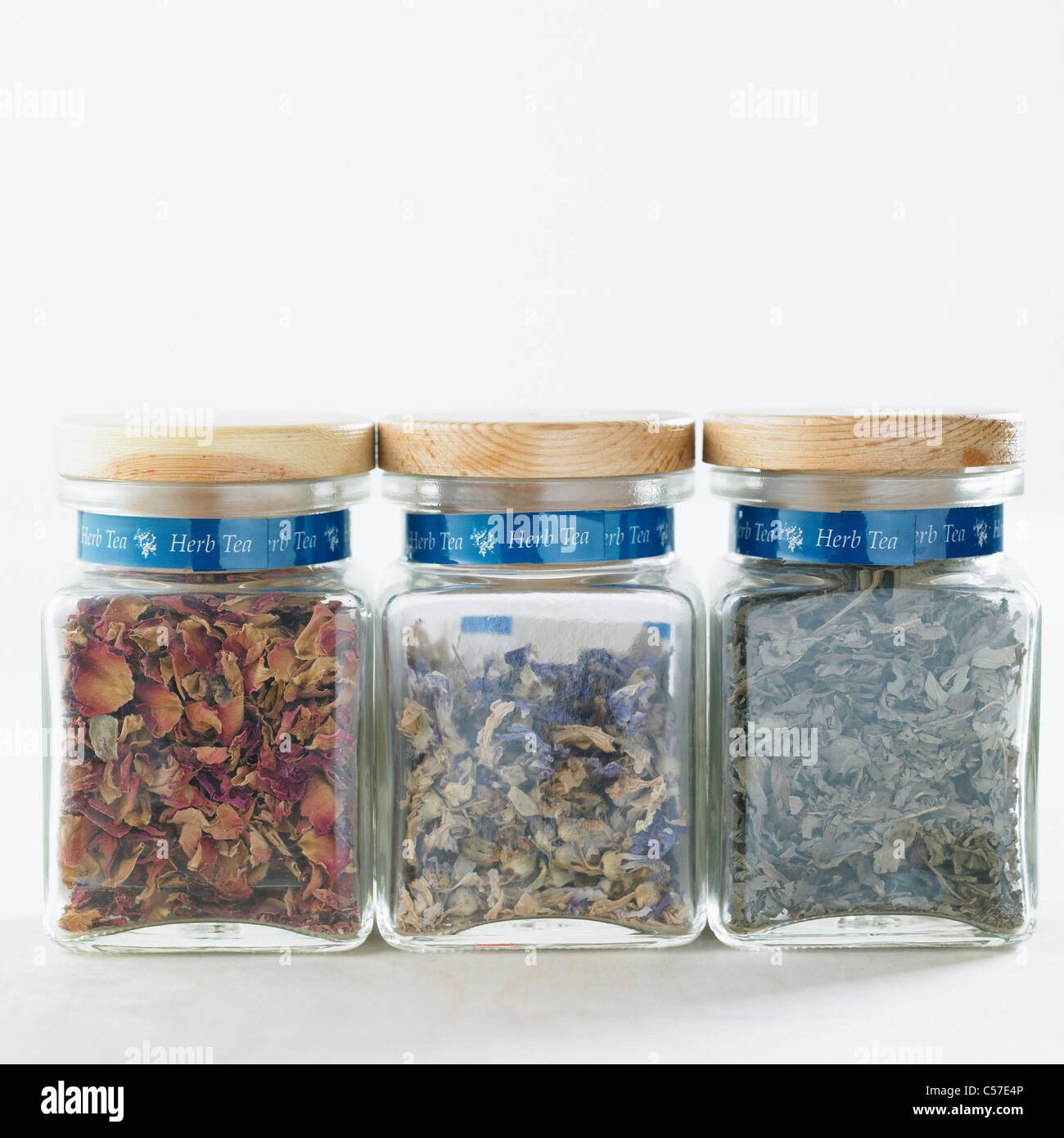 verschiedene Kräuter-Tee-Blatt Stockfoto