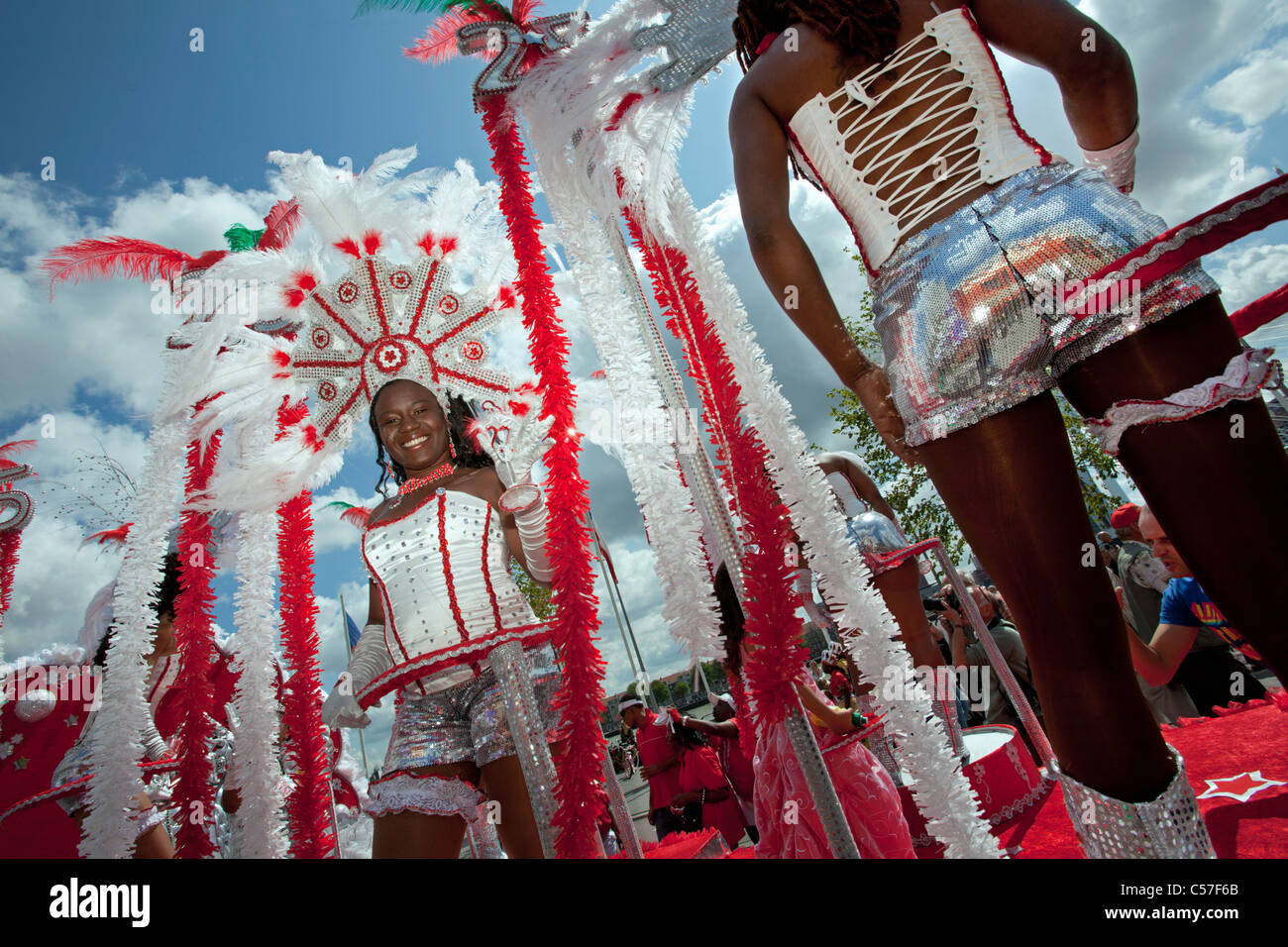 Niederlande, Rotterdam, Sommerkarneval, organisiert von den Antillen und Surinam nachkommen. Stockfoto
