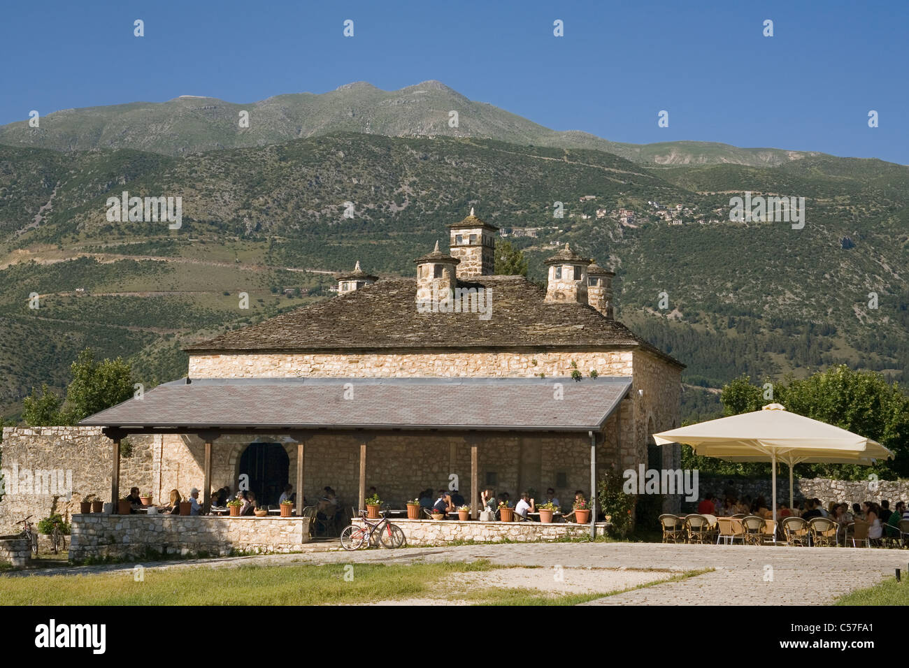 Griechenland-Epirus-Ioannina-Kastro café Stockfoto