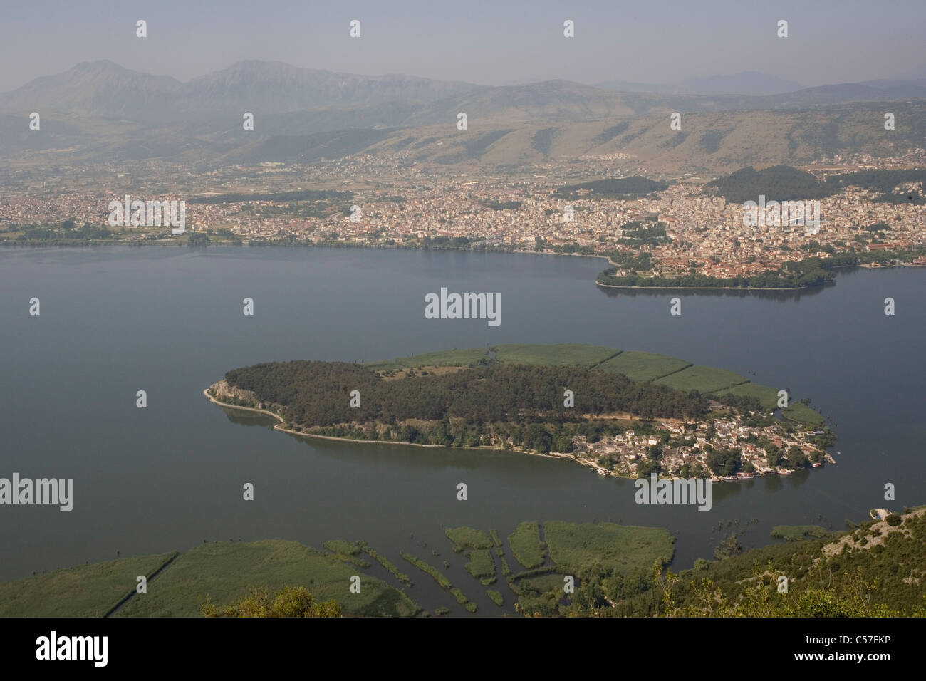 Griechenland Epirus Ioannina Pamvotis See & Insel Stockfoto