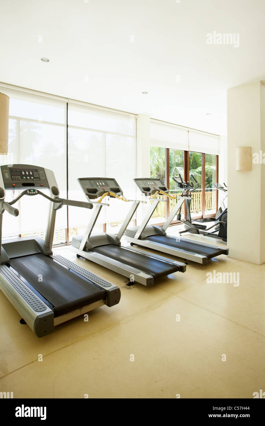 Fitness-Einrichtungen im resort Stockfoto