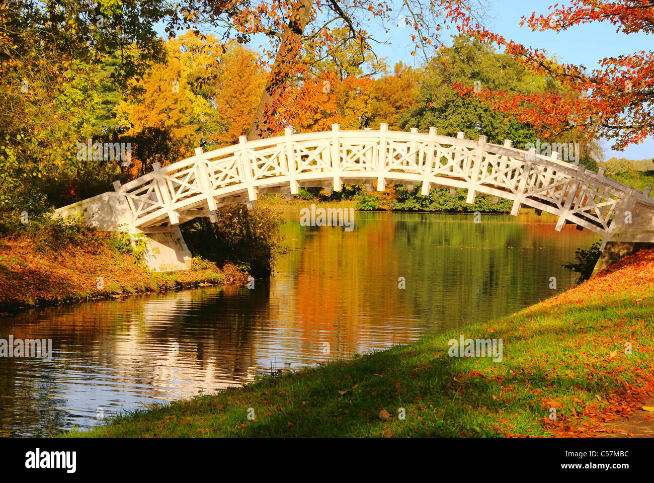 Woerlitzer Park Weisse Bruecke englische Garten von Wörlitz weiße