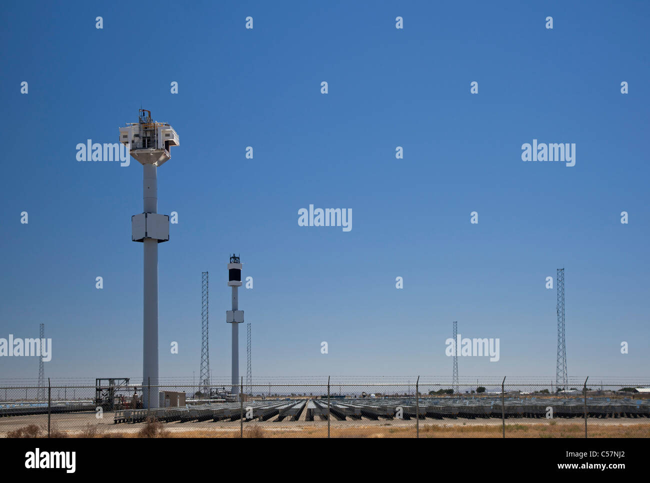 Die Konzentration der PV-Anlage Stockfoto