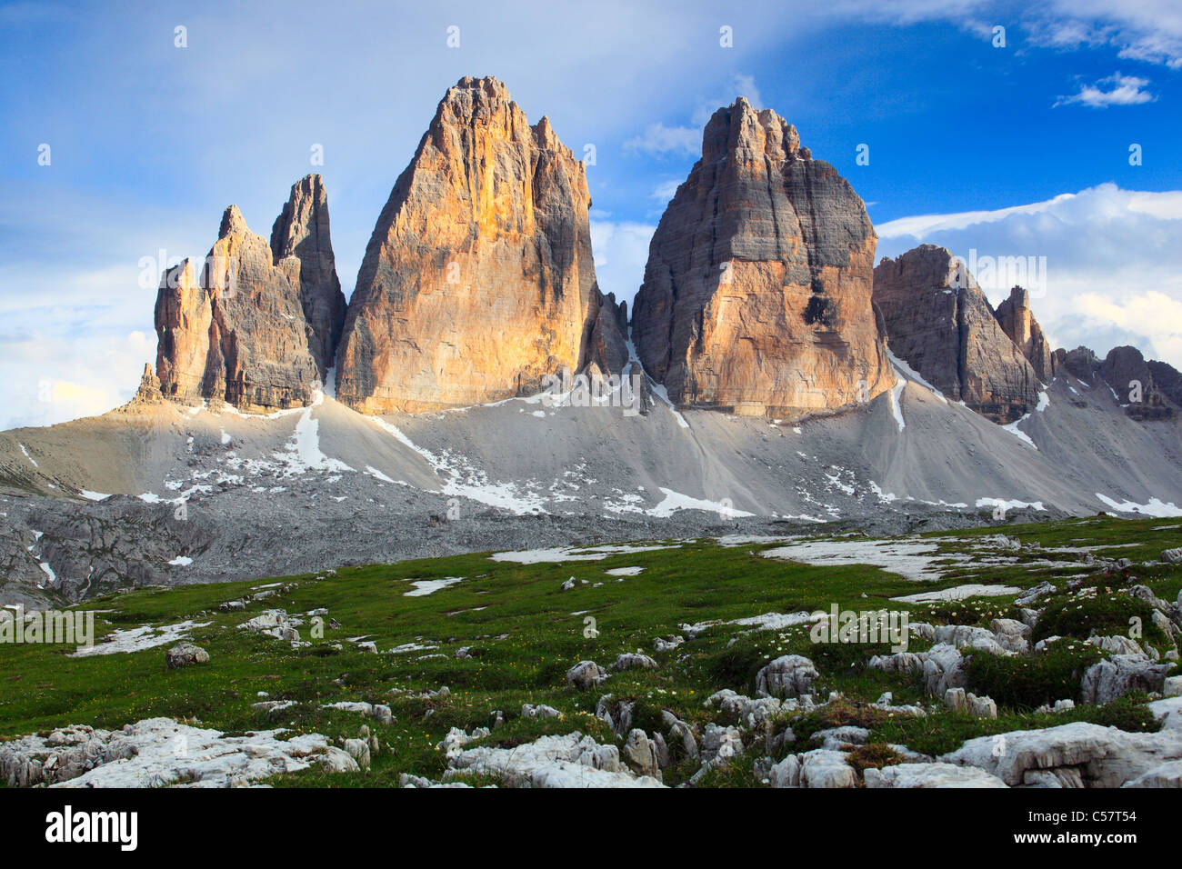 Abend, Abendstimmung, Alpen, Alpenflora, Alpenglühen, Alpen-Panorama, Blick, Berg, Berg Blume, Berge, Berg Flor Stockfoto