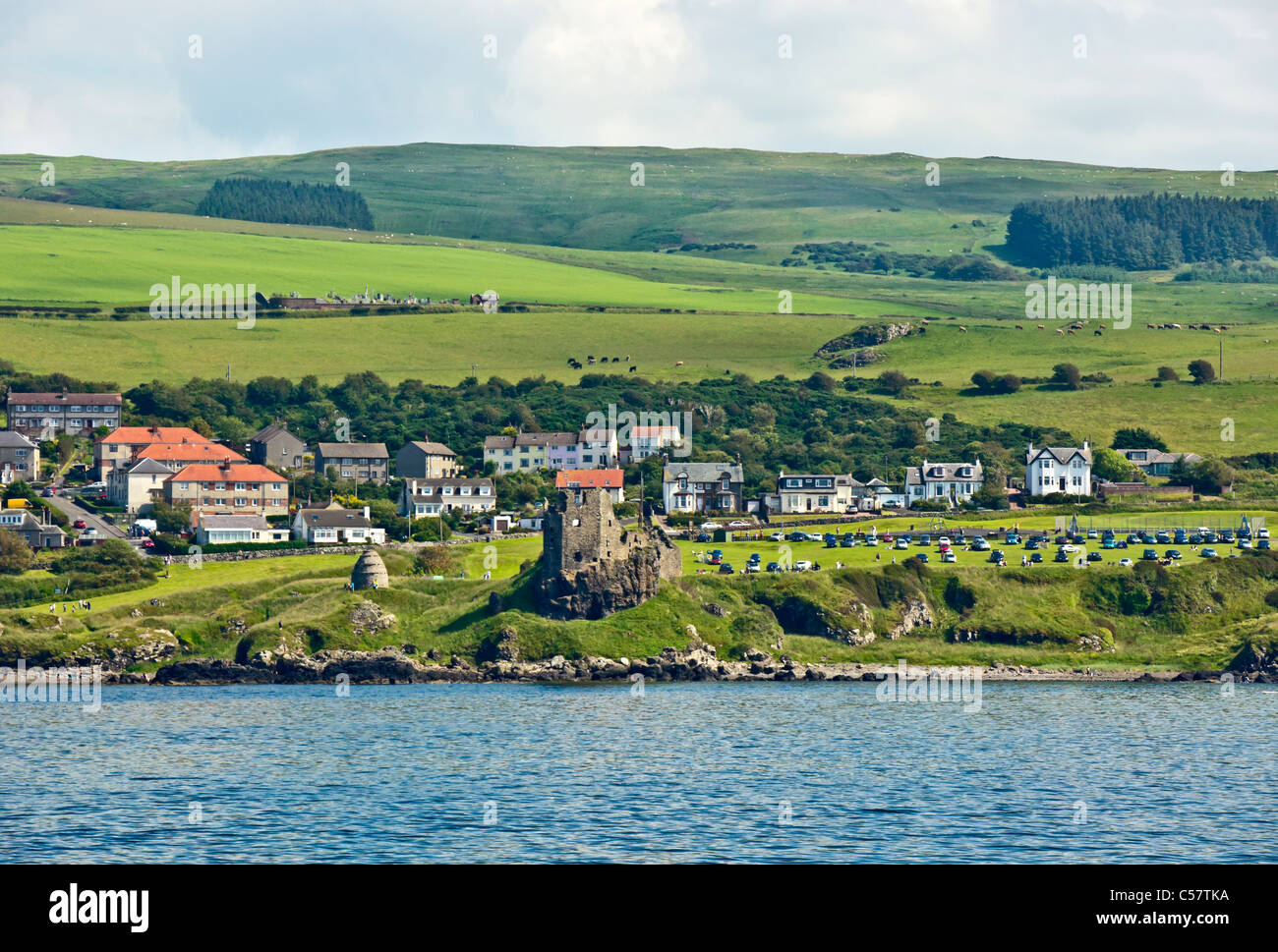 Dunure Burg im Dorf Dunure in South Ayrshire an der Küste des Firth of Clyde in Schottland Stockfoto