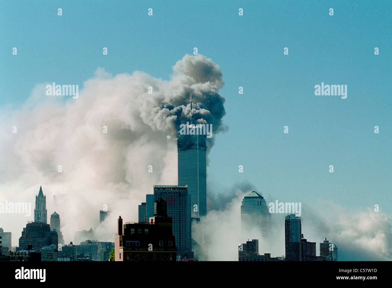 World Trade Center, New York City Terroranschlag, 11. September 2001. Stockfoto