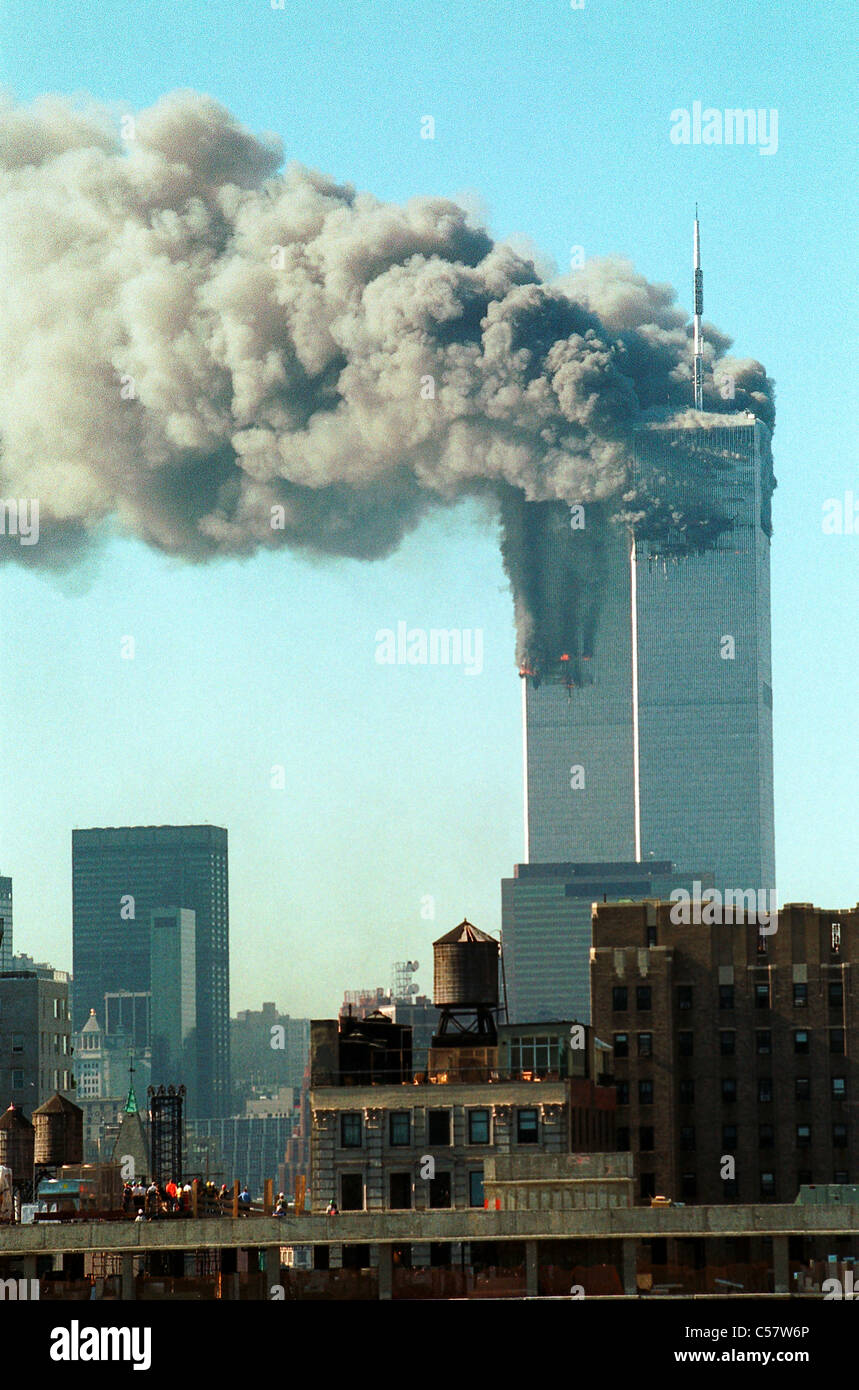 World Trade Center, New York City Terroranschlag, 11. September 2001. Stockfoto