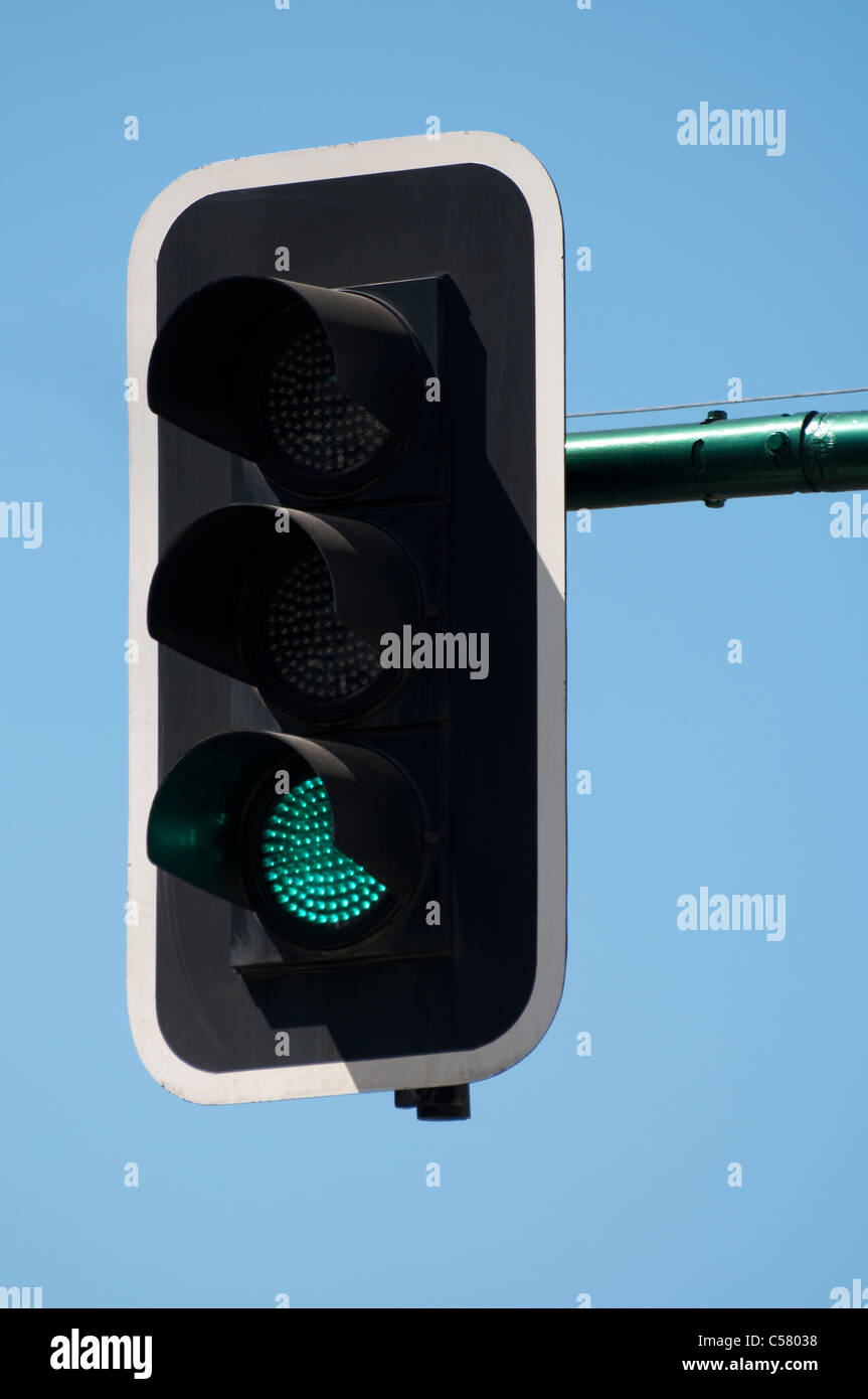 Grüne Ampel Stockfoto