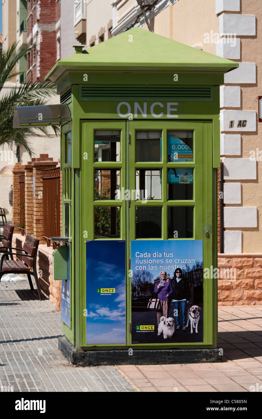 Spanische Lotterie einmal Kiosk Stockfoto