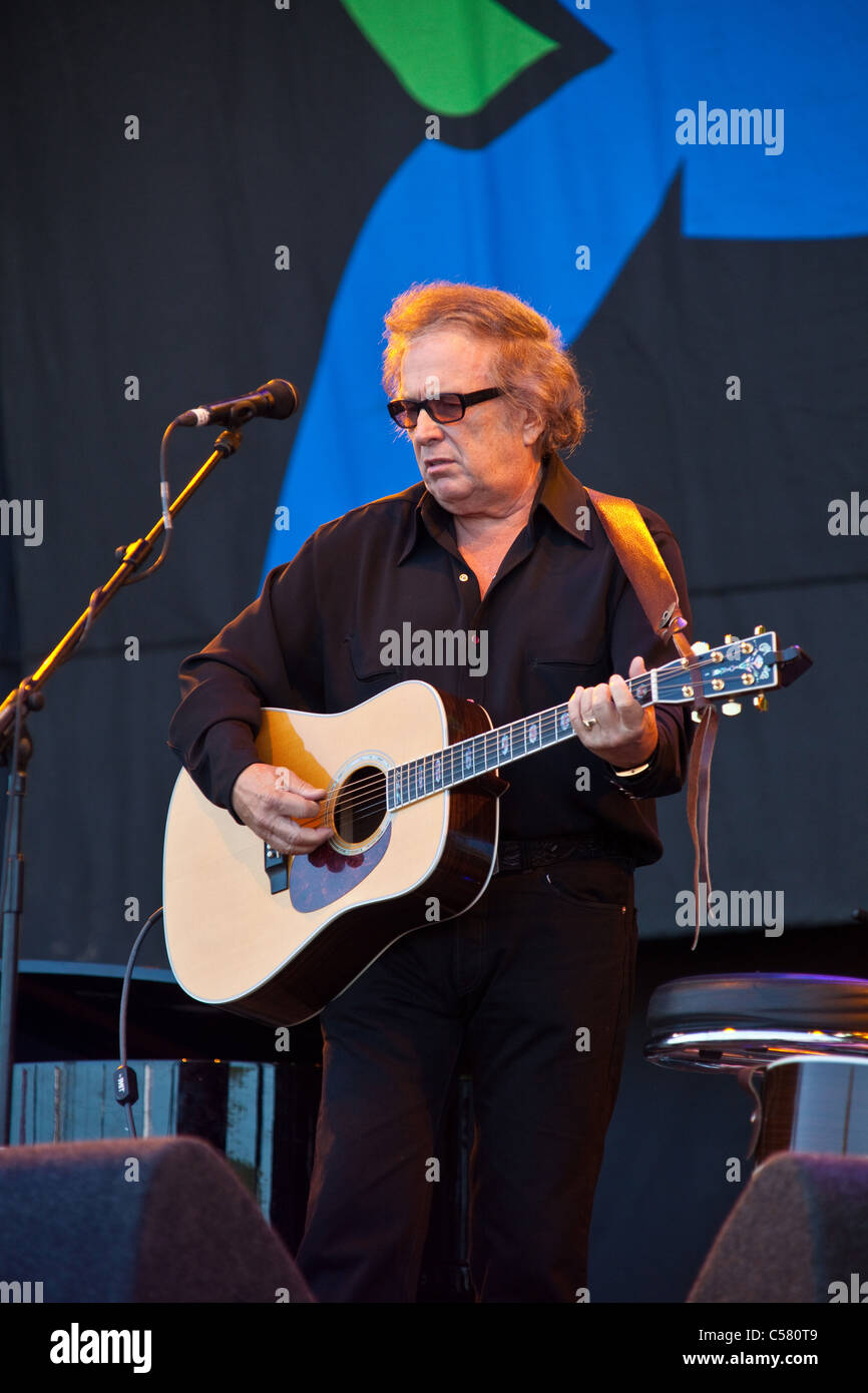 Don Mclean auf Pyramide Bühne Glastonbury Festival 2011 Stockfoto